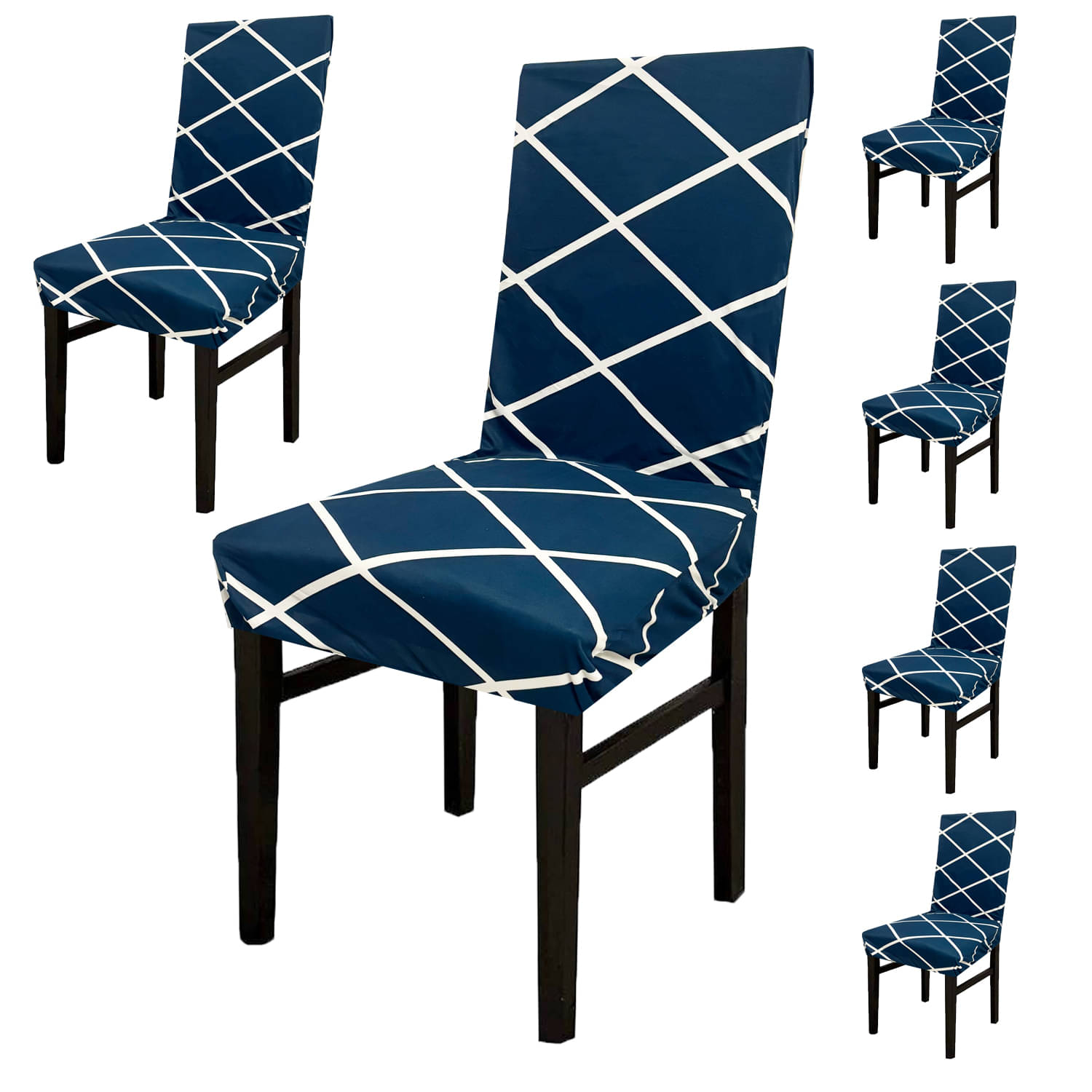     			GIFTS ISLAND 6 Seater Polyester Chair Cover ( Pack of 6 )