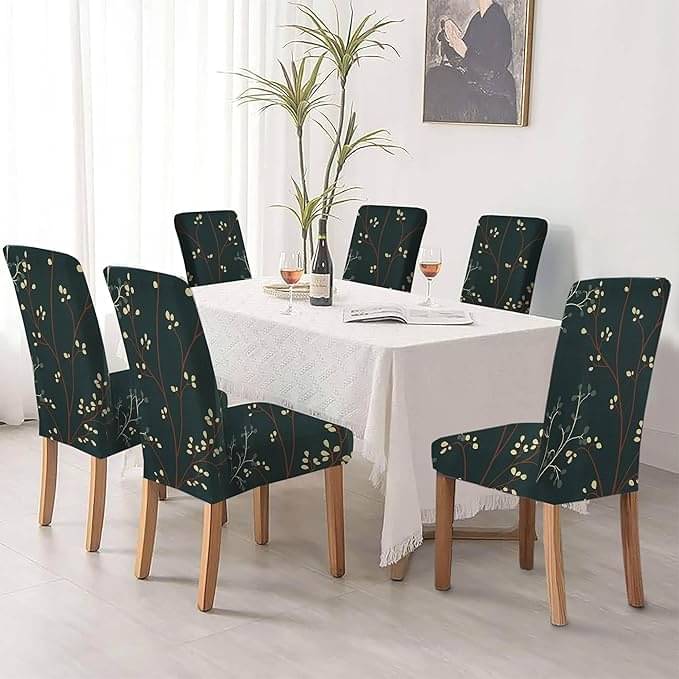     			GIFTS ISLAND 6 Seater Polyester Chair Cover ( Pack of 6 )