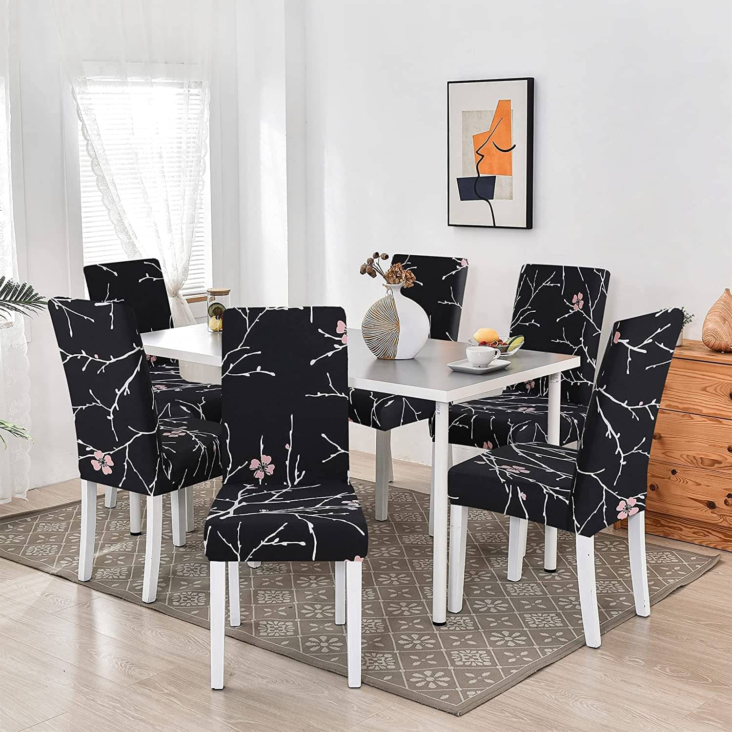    			GIFTS ISLAND 6 Seater Polyester Chair Cover ( Pack of 6 )