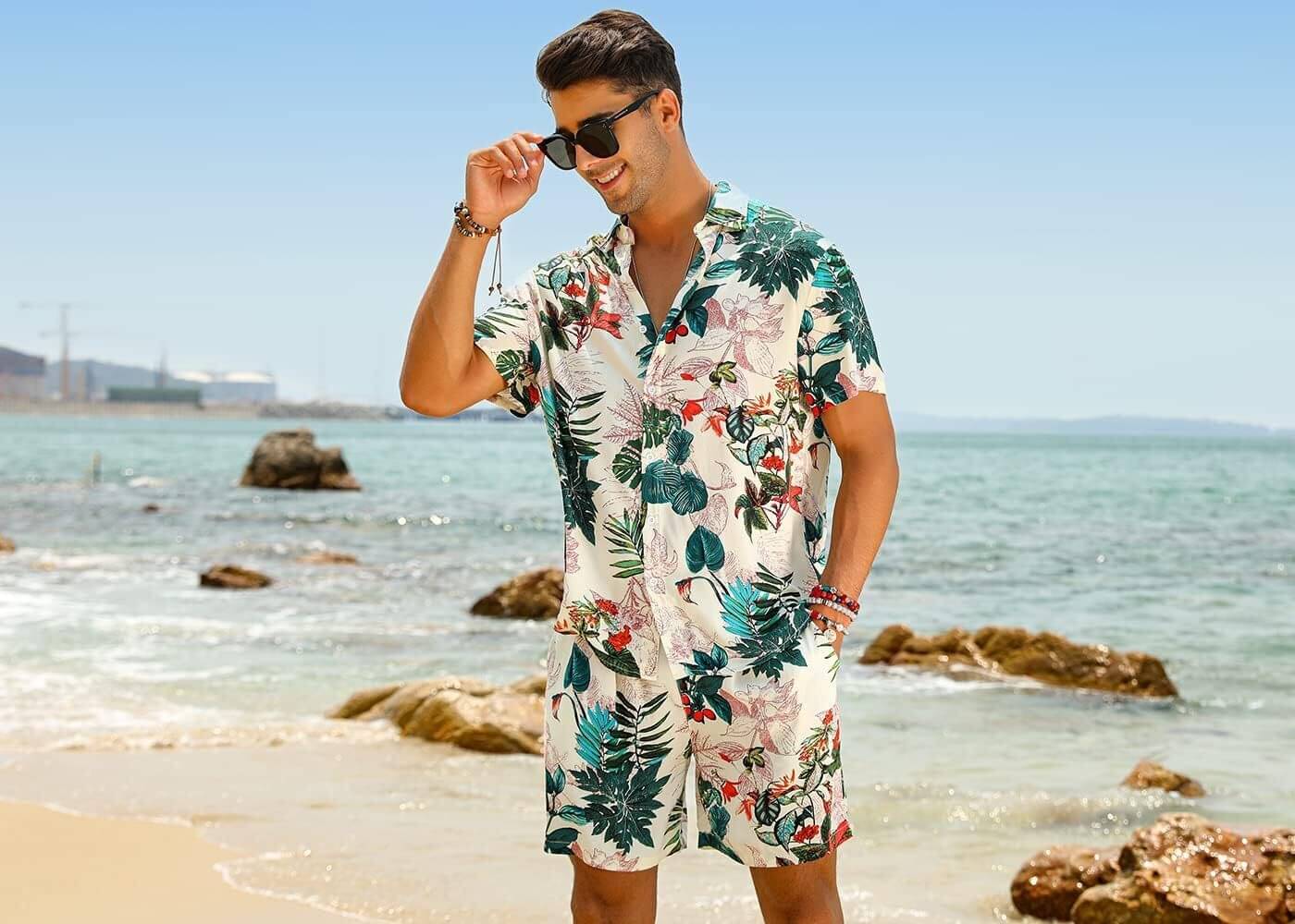     			GLORISTAR Men's Shirt With Shorts Co-Ords Set ( Pack of 1 , Multicolor )