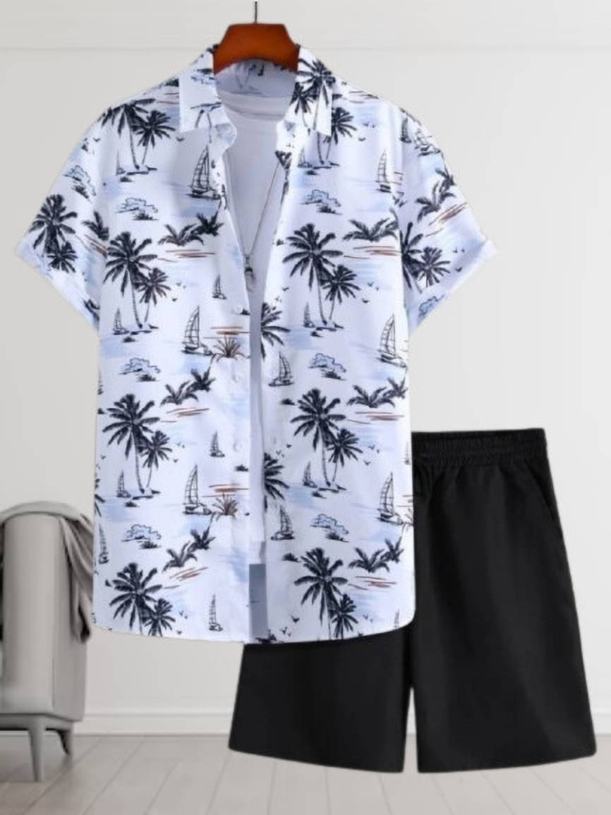     			GLORISTAR Men's Shirt With Trousers Co-Ords Set ( Pack of 1 , White )