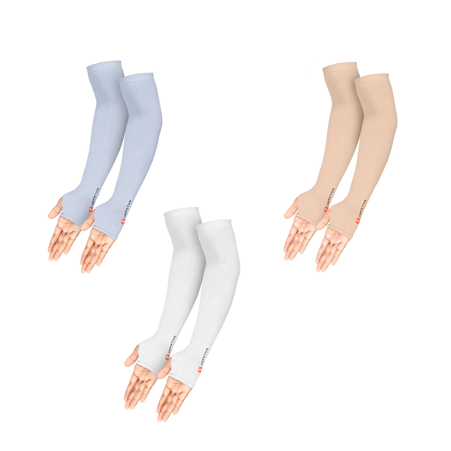     			Impetus Multicolor Solid Riding Sleeves ( Set of 3 )