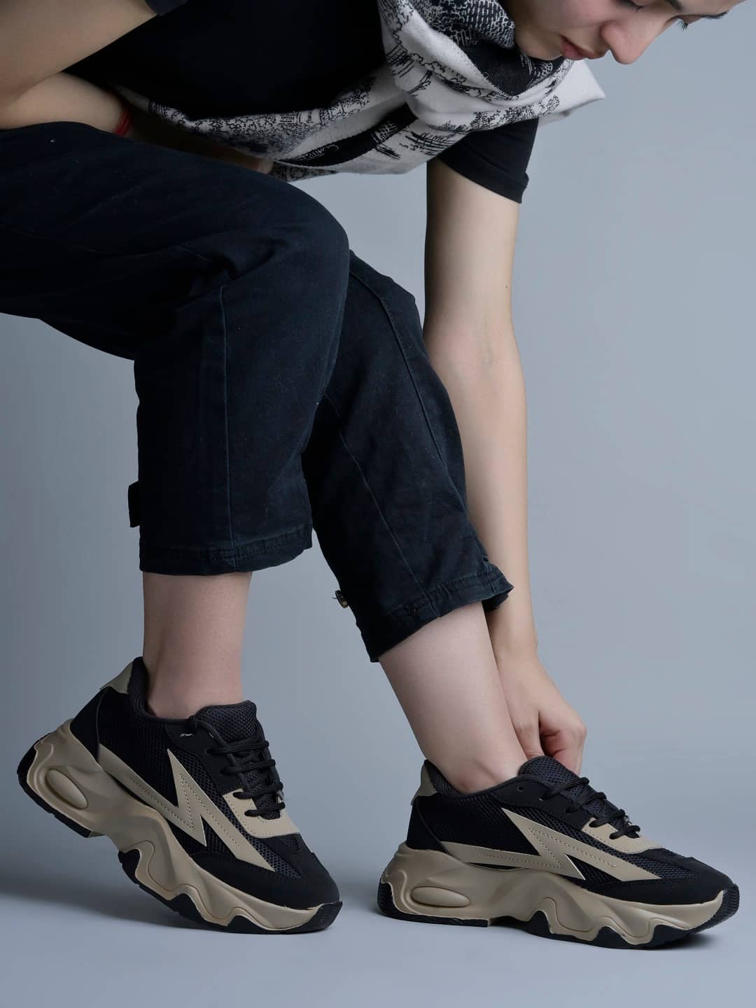 JM Looks Black Women's Sneakers - Casual Shoes | Buy online on ZillyBuy