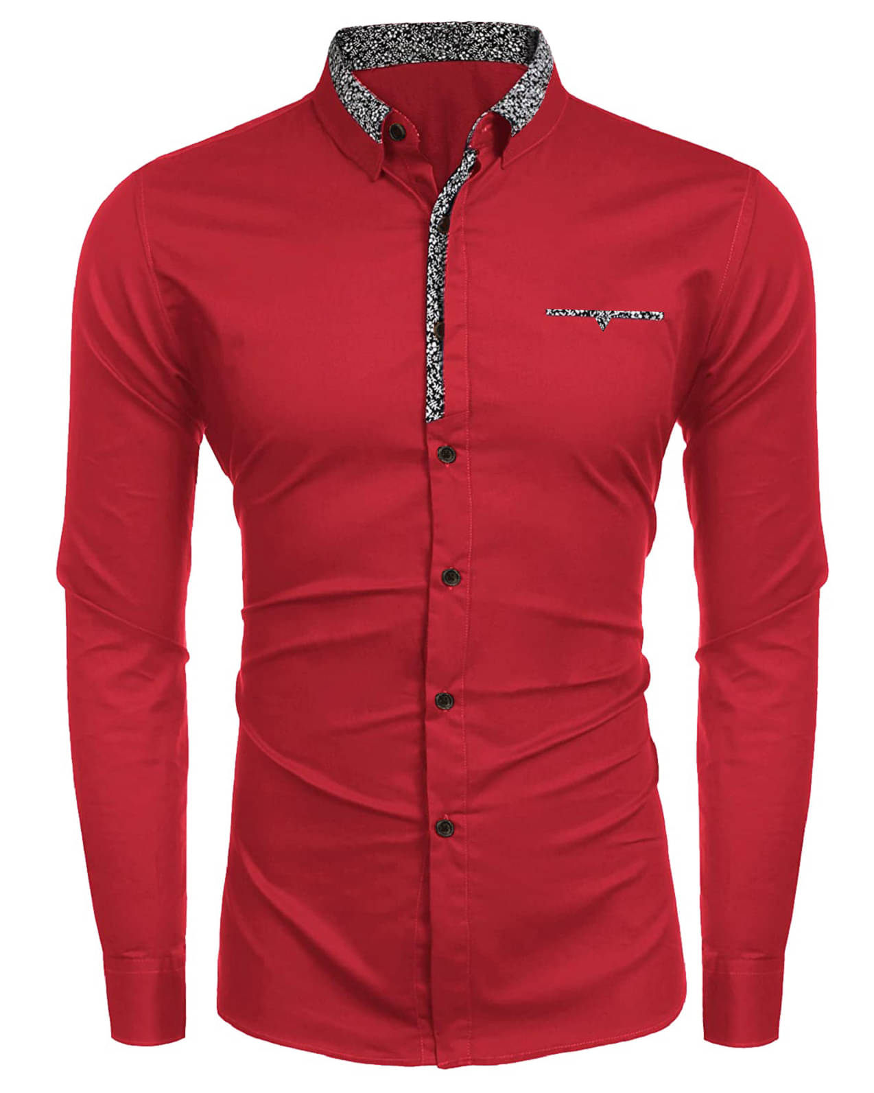 KAKIDO Cotton Blend Regular Fit Full Sleeves Men's Formal Shirt - Red ( Pack of 1 )     			KAKIDO Cotton Blend Regular Fit Full Sleeves Men's Formal Shirt - Red ( Pack of 1 )