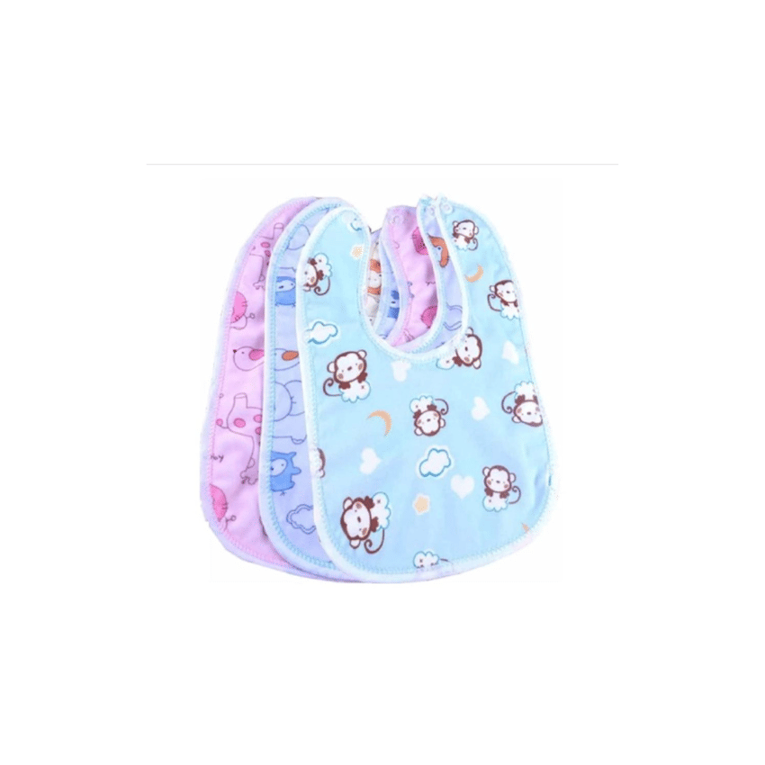 KALRA MAGIC Multi-Colour Cotton Bibs - Set of 3     			KALRA MAGIC Multi-Colour Cotton Bibs - Set of 3