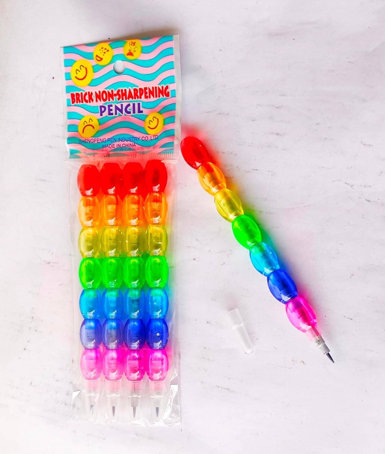 Kids Rainbow Color Brick Non-Sharpening Pencil Set – Pack of 8 | Stackable Pencils for Boys & Girls | Fun School & Stationery Supplies | Birthday Return Gift Kids Rainbow Color Brick Non-Sharpening Pencil Set – Pack of 8 | Stackable Pencils for Boys & Girls | Fun School & Stationery Supplies | Birthday Return Gift