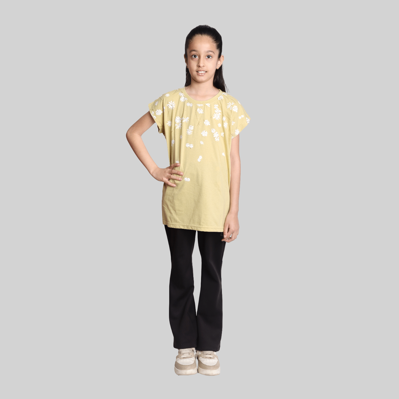     			Kidzee Kingdom Pack of 1 Girls Cotton Blend T-Shirt ( Yellow )