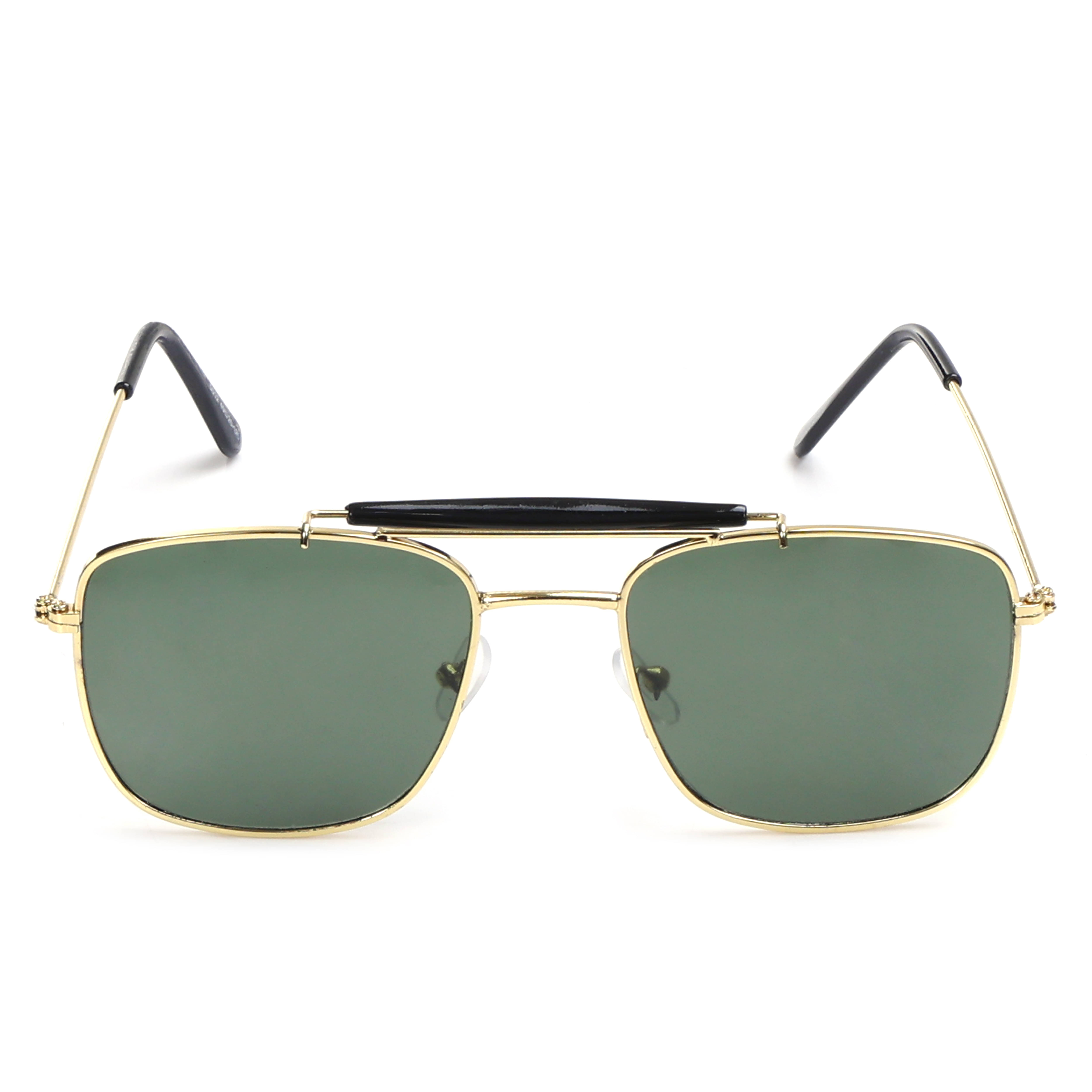     			LINCHI Gold Square Sunglasses ( Pack of 1 )