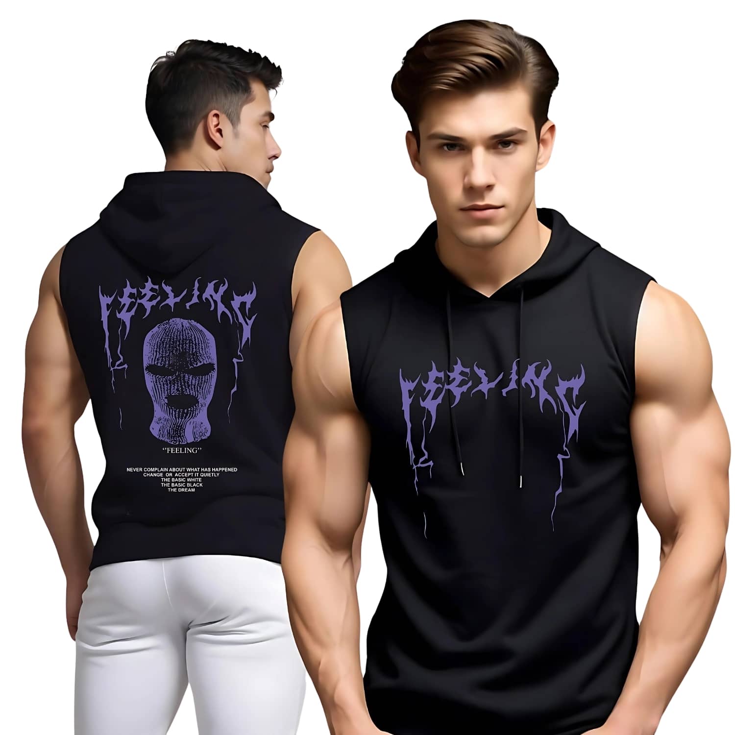 Looks United Pack of 1 Polyester Gym Vest For Men ( Black ) - Nightwear & Loungewear | Buy online on ZillyBuy