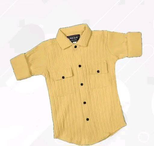     			Mameru Pack of 1 Boys Cotton Blend Full Sleeves Shirt ( Yellow )