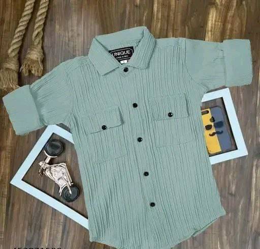     			Mameru Pack of 1 Boys Cotton Blend Full Sleeves Shirt ( Olive Green )
