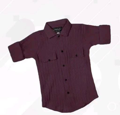 Mameru Pack of 1 Boys Cotton Blend Full Sleeves Shirt ( Maroon )     			Mameru Pack of 1 Boys Cotton Blend Full Sleeves Shirt ( Maroon )