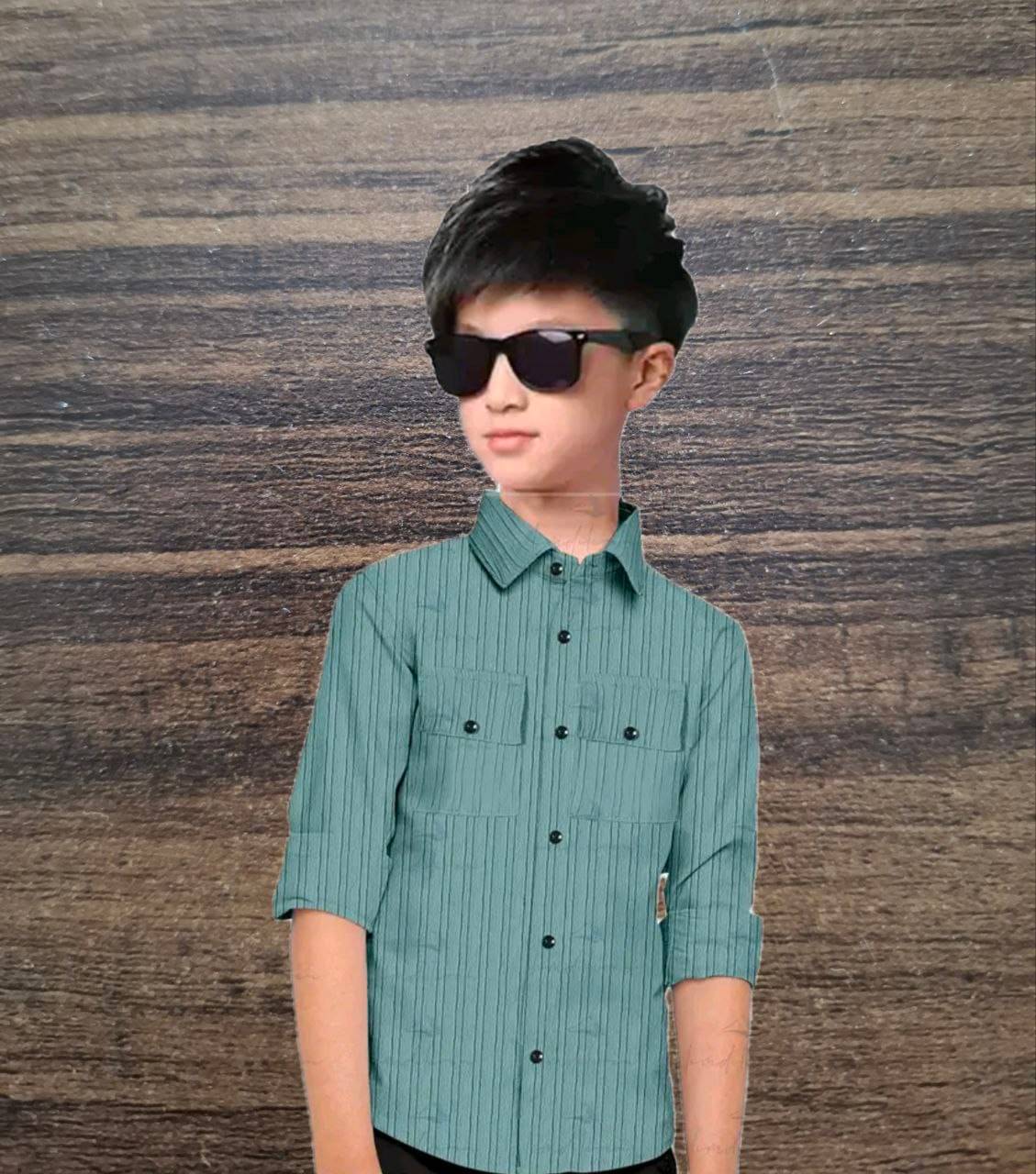     			Mameru Pack of 1 Boys Cotton Blend Full Sleeves Shirt ( Olive Green )