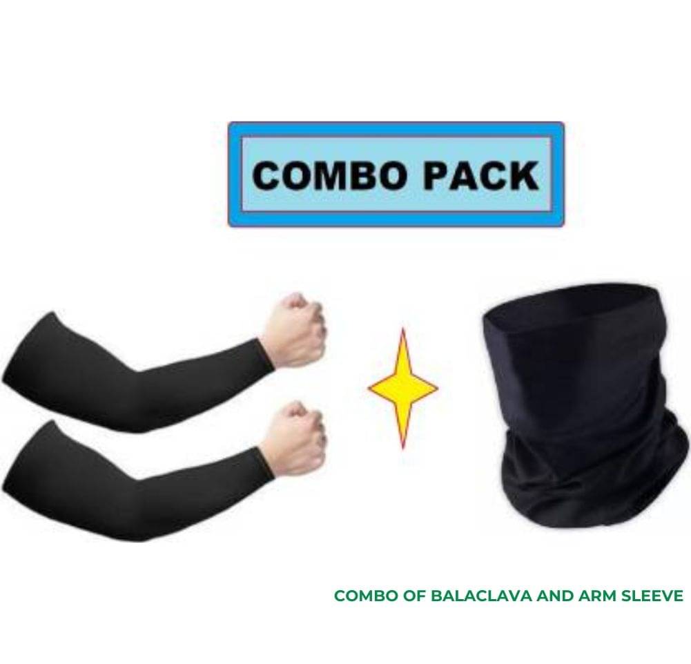     			Master Black Solid Riding Sleeves ( Set of 2 )