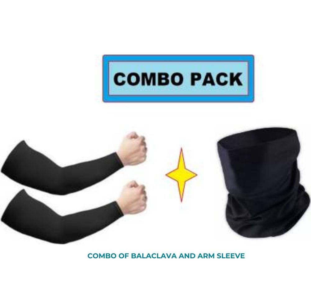     			Master Black Solid Riding Sleeves ( Set of 2 )