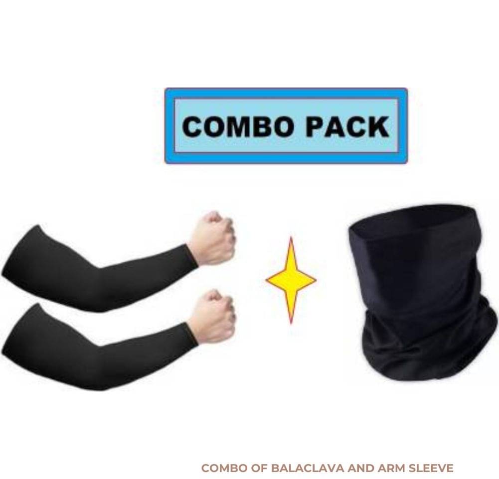     			Master Black Solid Riding Sleeves ( Set of 2 )