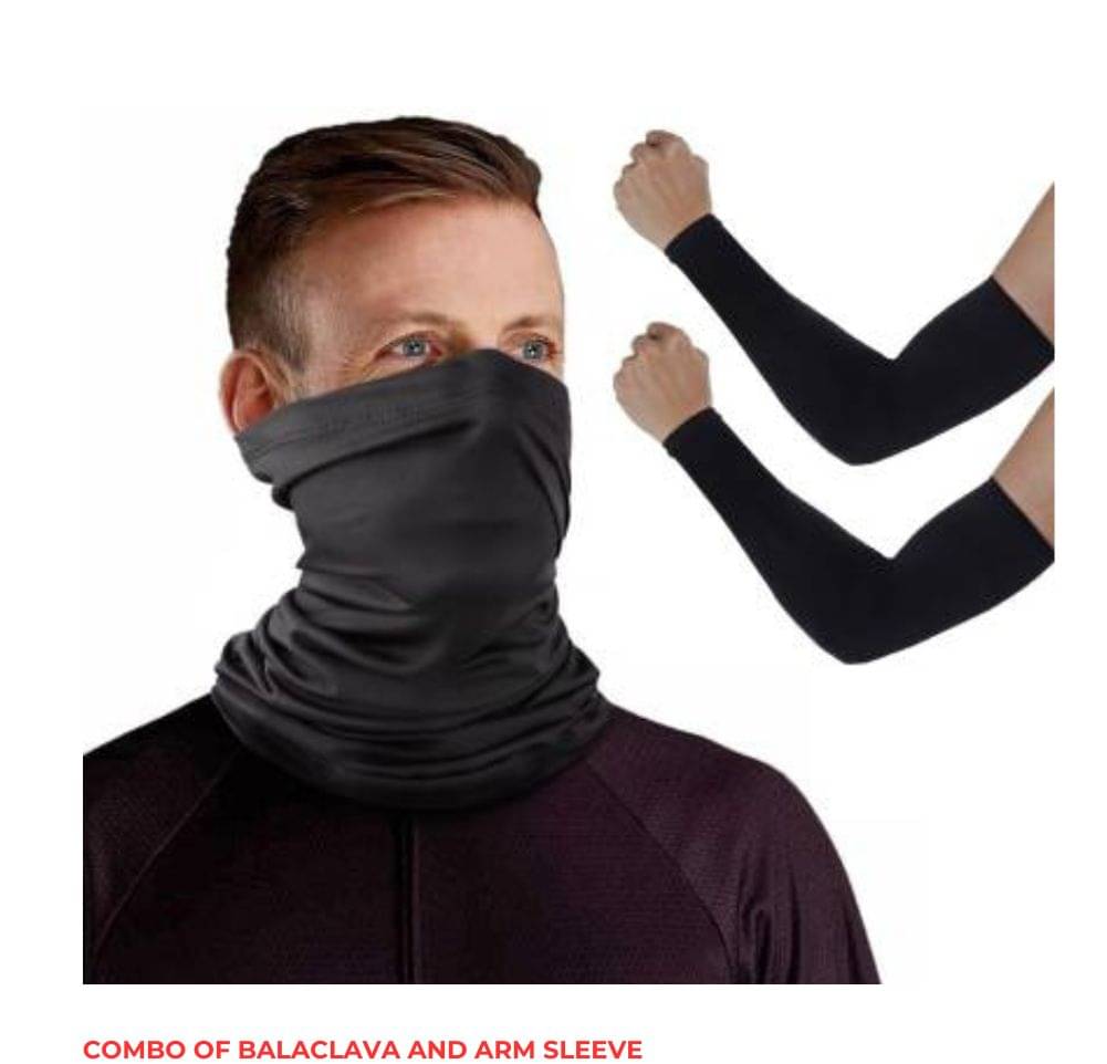     			Master Black Solid Riding Sleeves ( Set of 2 )