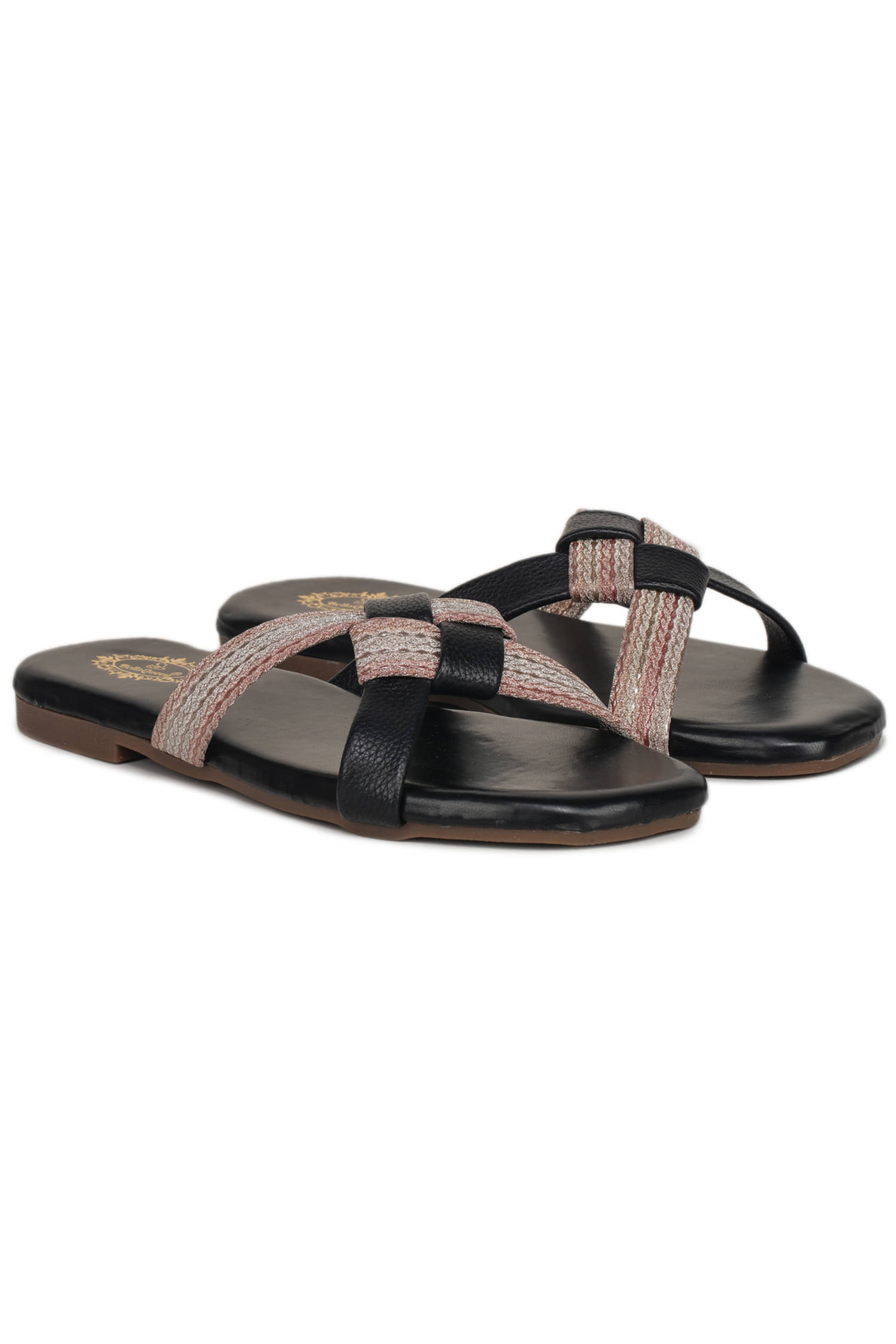     			Moonwalk Black Women's Flats