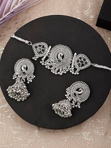     			Opus Gems Black Alloy Necklace Set ( Pack of 1 )