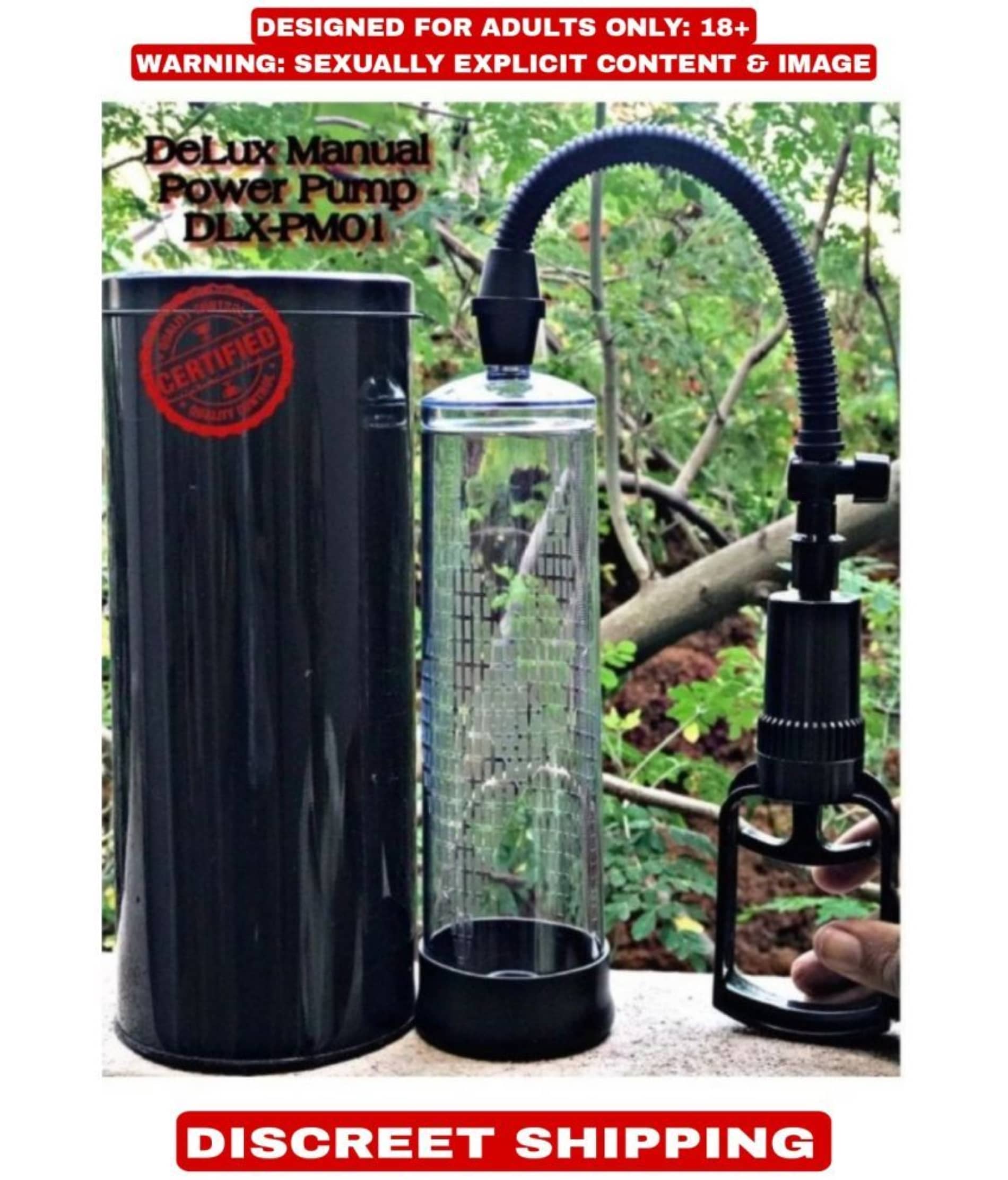 PENIS ENLARGEMENT PUMP - DELUX MANUAL POWER PUMP PENIS ENLARGEMENT DOUBLE SIZE BY SEX TANTRA