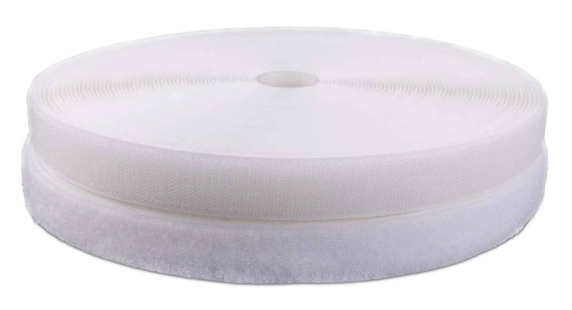     			PRANSUNITA 25 mm – Hook & Loop Double Sided Tape - Non-Adhesive Nylon Fastener Interlocking Tape for Sewing Crafts DIY, Clothes, Shoes –  White – (25 mts each Hook & Loop part both)