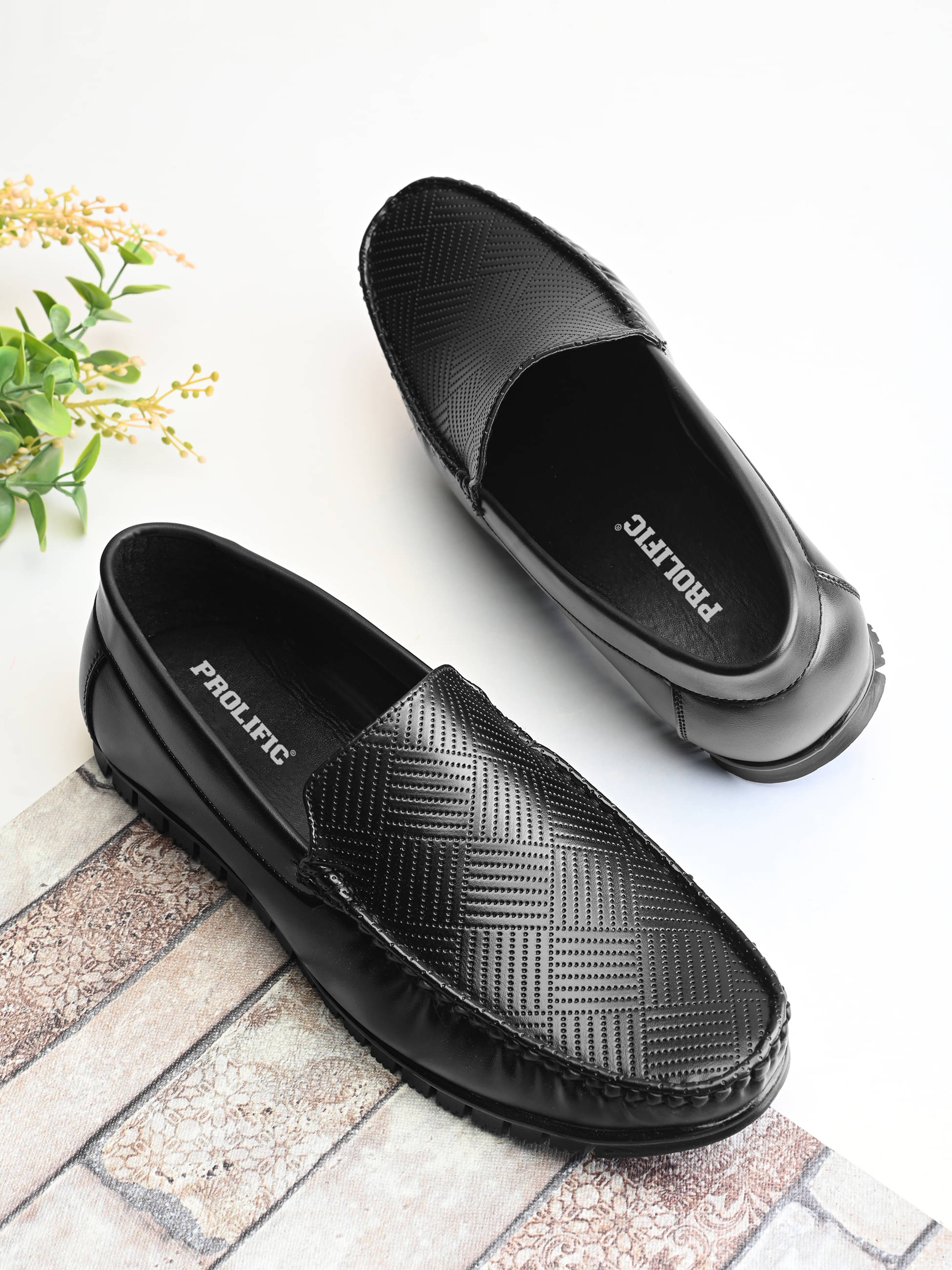 Prolific AK-CM246 Black Men's Slip-on Shoes Prolific AK-CM246 Black Men's Slip-on Shoes