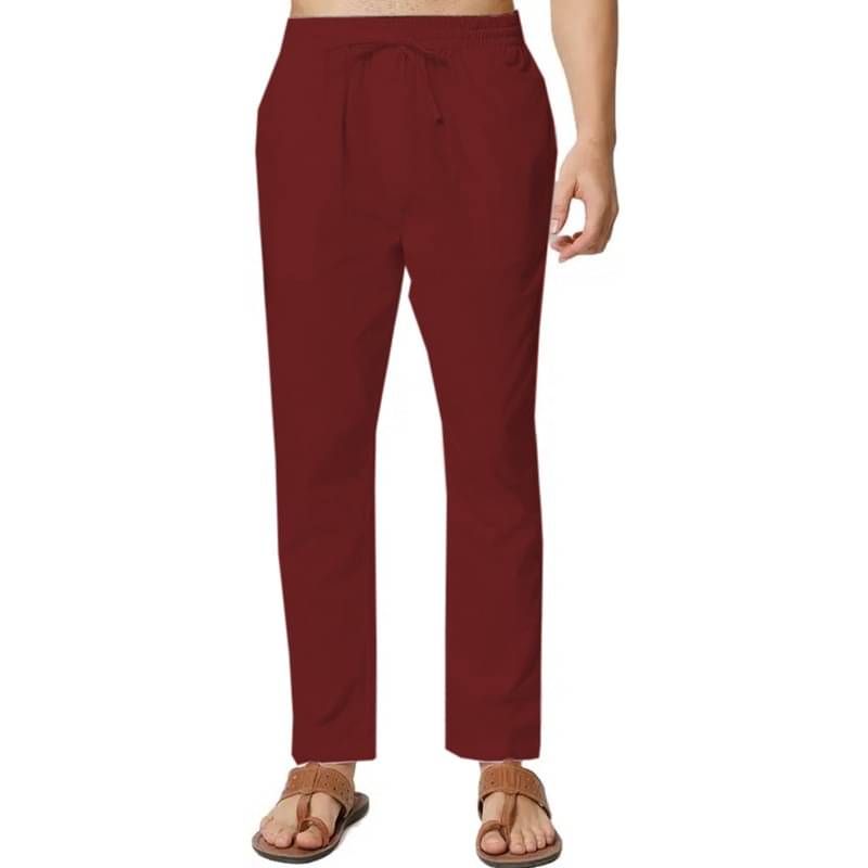     			QuaClo Regular Flat Men's Trouser - Maroon ( Pack of 1 )