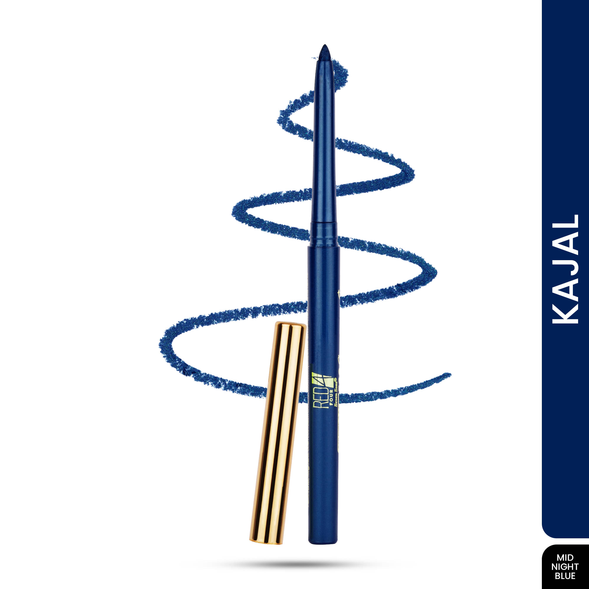    			RED 4 Blue Matte Kajal 1 g Pen ( Pack of 1 )