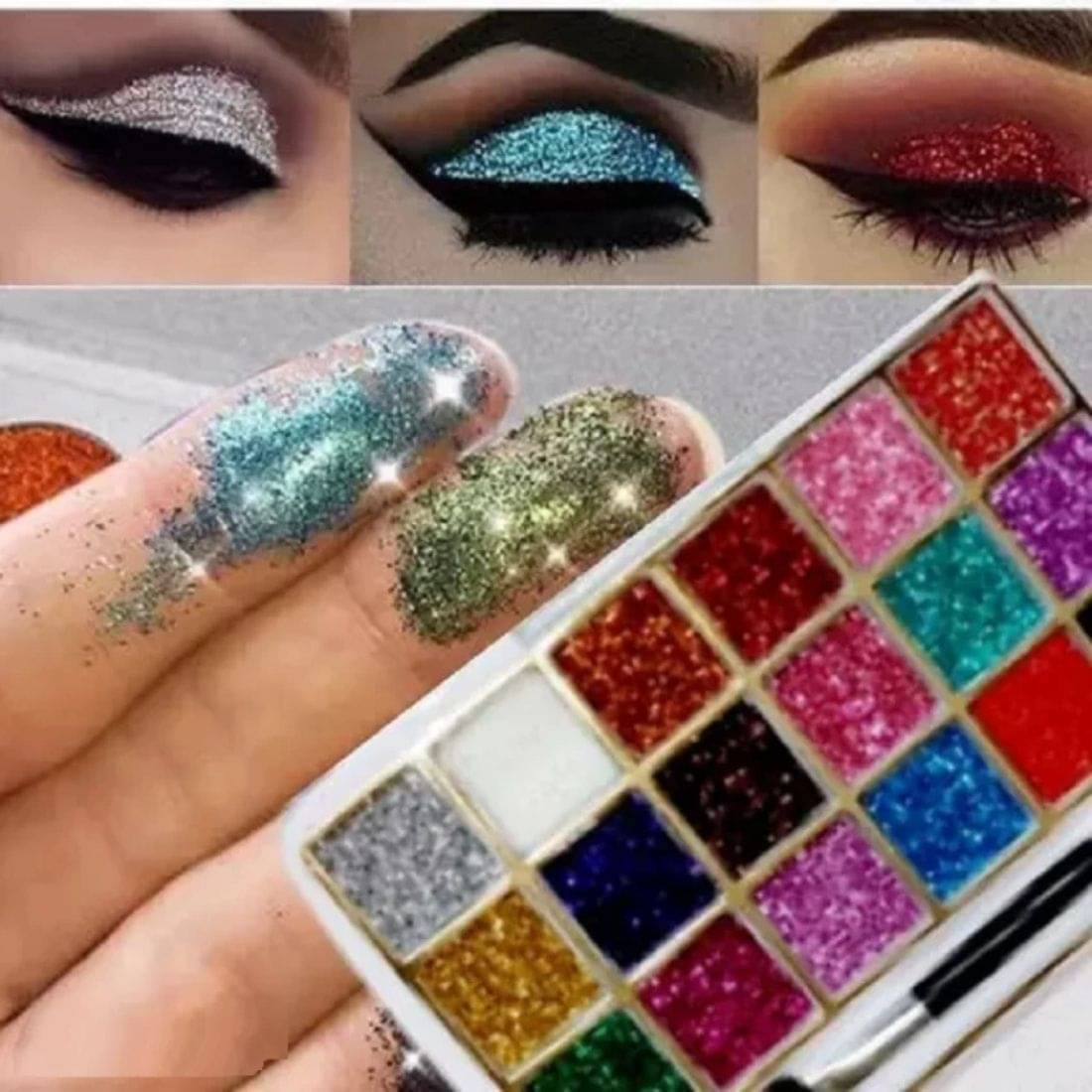 RED4 Water Proof Gel Base Multi Colour Glitter & Shimmer Eye Shadow Palette RED4 Water Proof Gel Base Multi Colour Glitter & Shimmer Eye Shadow Palette