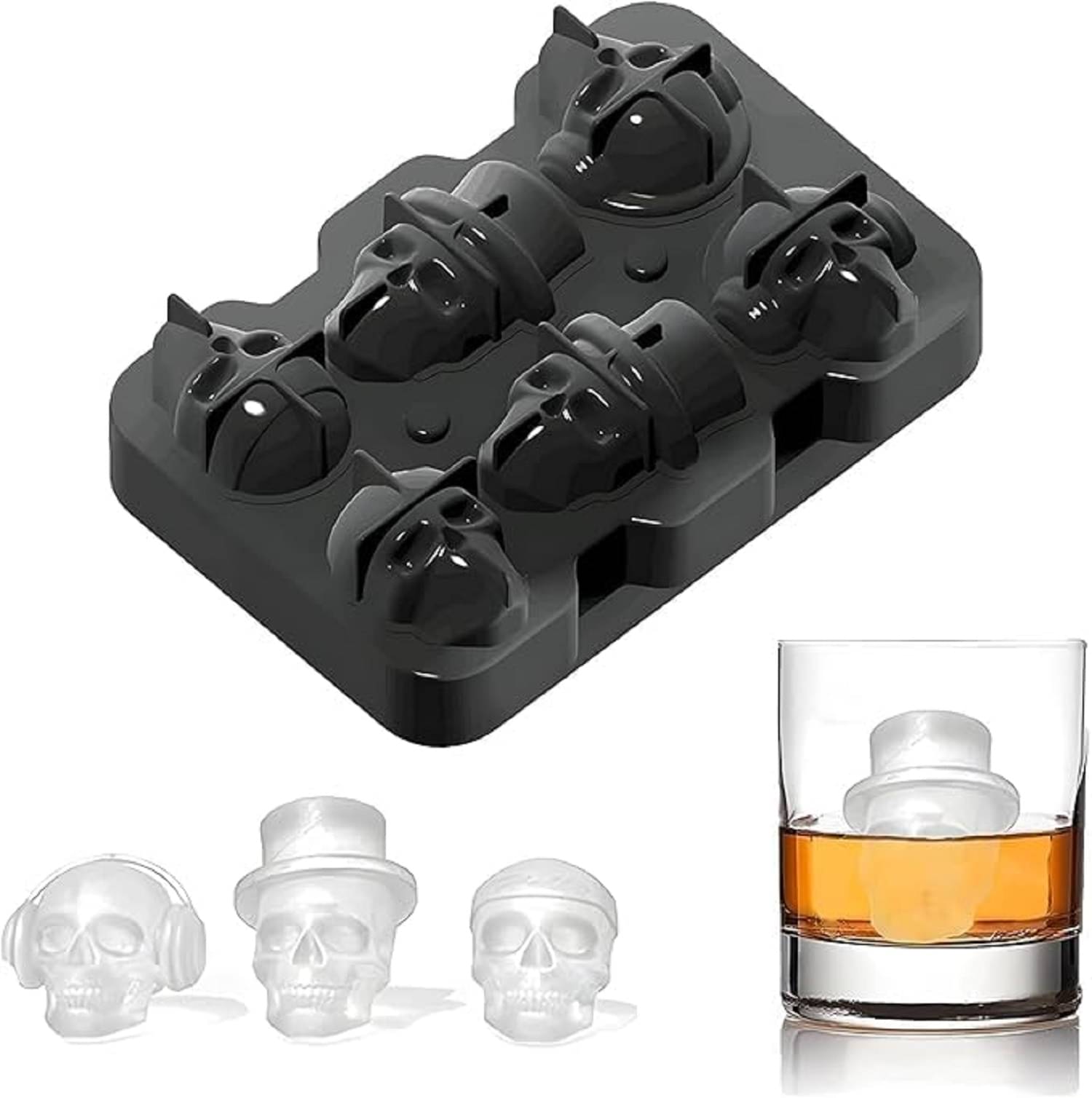     			RIVERNEST 3D Skull Ice Ball Multicolor 1 Pcs