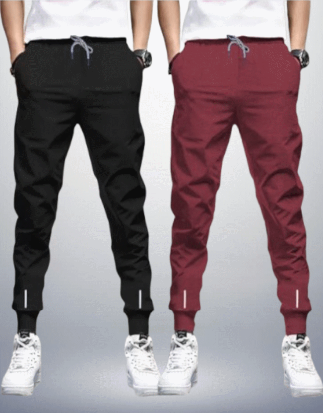 Reya Multicolor Cotton Blend Men's Trackpants ( Pack of 2 ) - Track Pants | Buy online on ZillyBuy