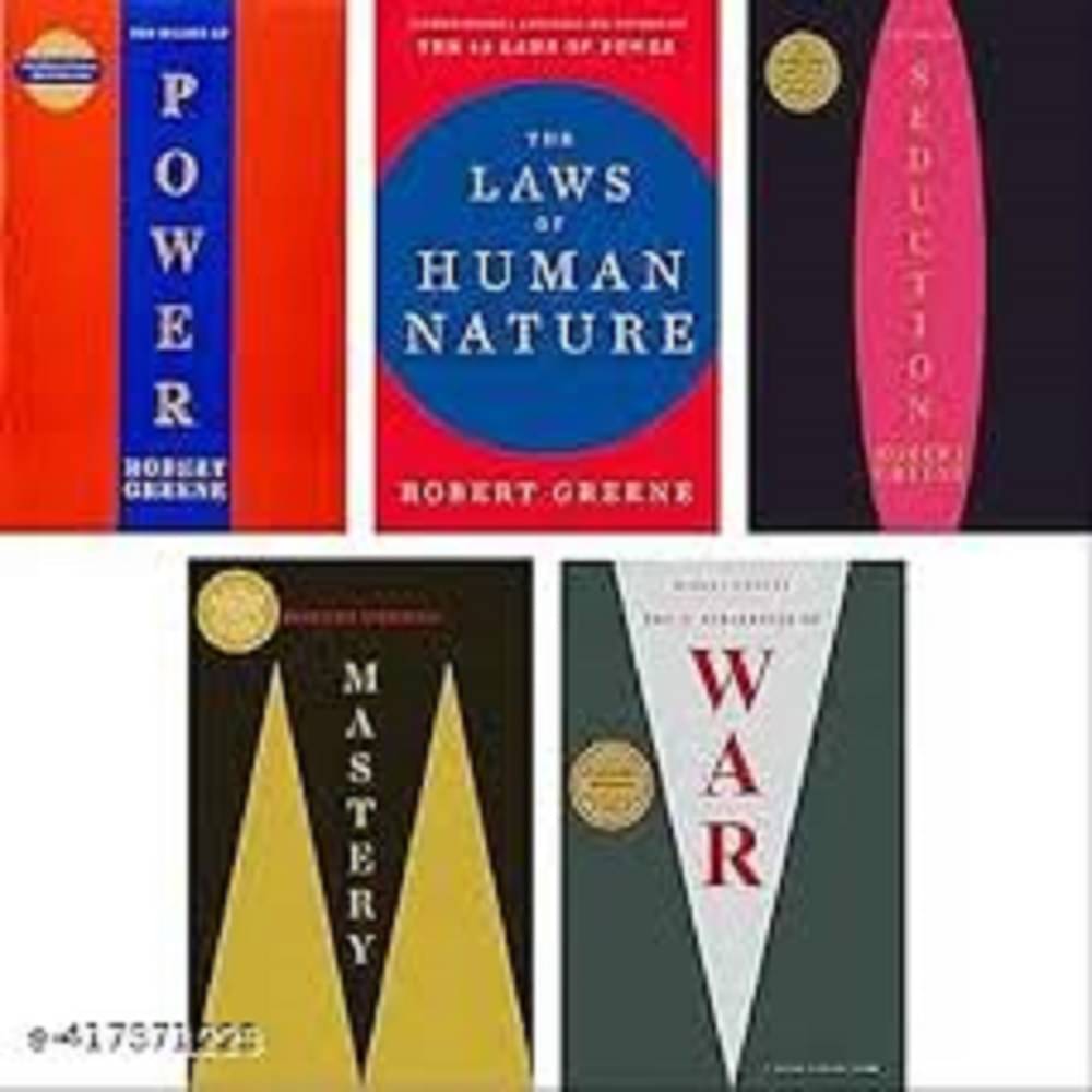 Robert Greene Books ( Combo of 5 ) The 48 Laws of Power, Seduction, Human Nature, War & Mastery. Robert Greene Books ( Combo of 5 ) The 48 Laws of Power, Seduction, Human Nature, War & Mastery.