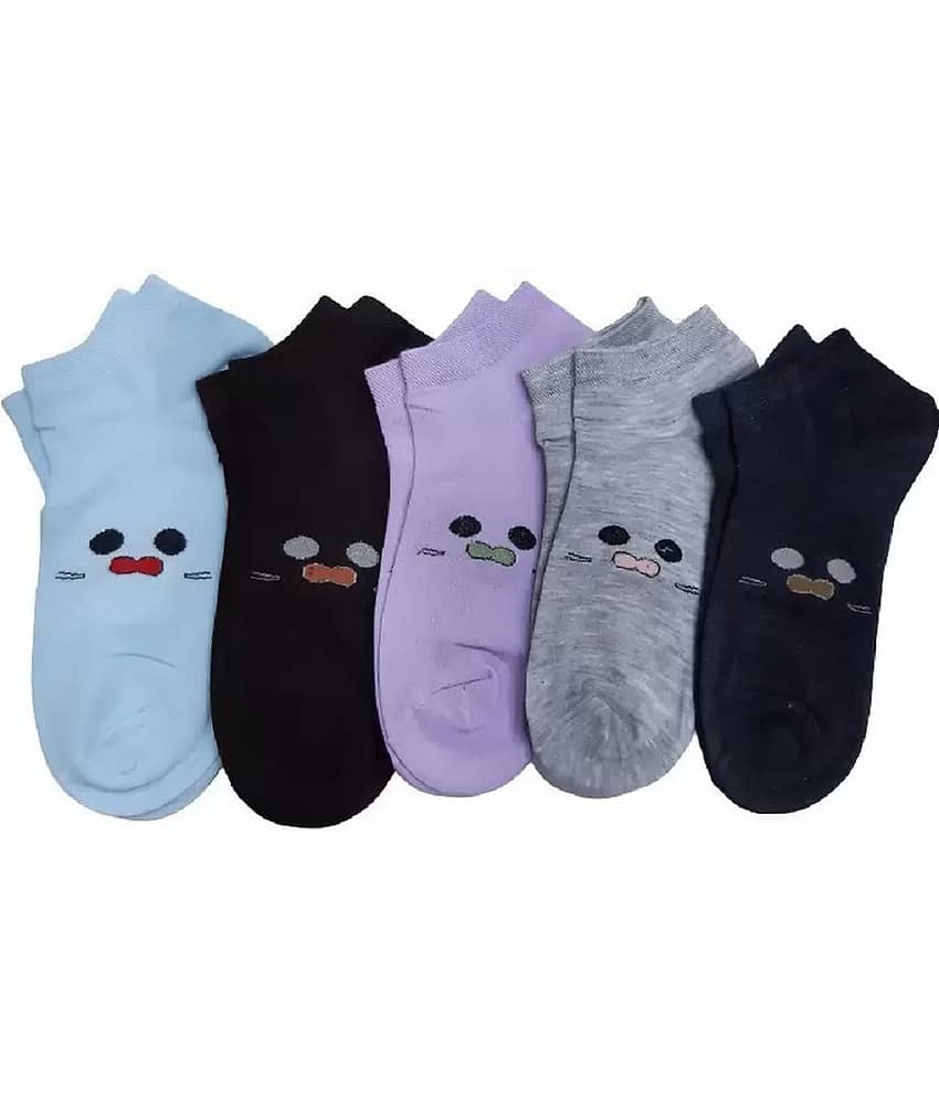 SONME ENTERPRISES Pack of 5 Women's Cotton Ankle Length Socks ( Multicolor ) - Socks | Buy online on ZillyBuy
