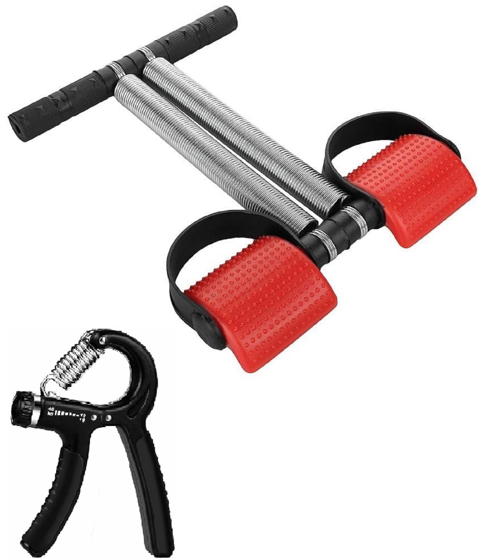 Shopeleven Double Spring Tummy Trimmer With Comfortable Foam Grip Handle and Hand Gripper Combo Pack For Abdominal Exerciser and Hand Exercise Equpment For Man and Women Shopeleven Double Spring Tummy Trimmer With Comfortable Foam Grip Handle and Hand Gripper Combo Pack For Abdominal Exerciser and Hand Exercise Equpment For Man and Women