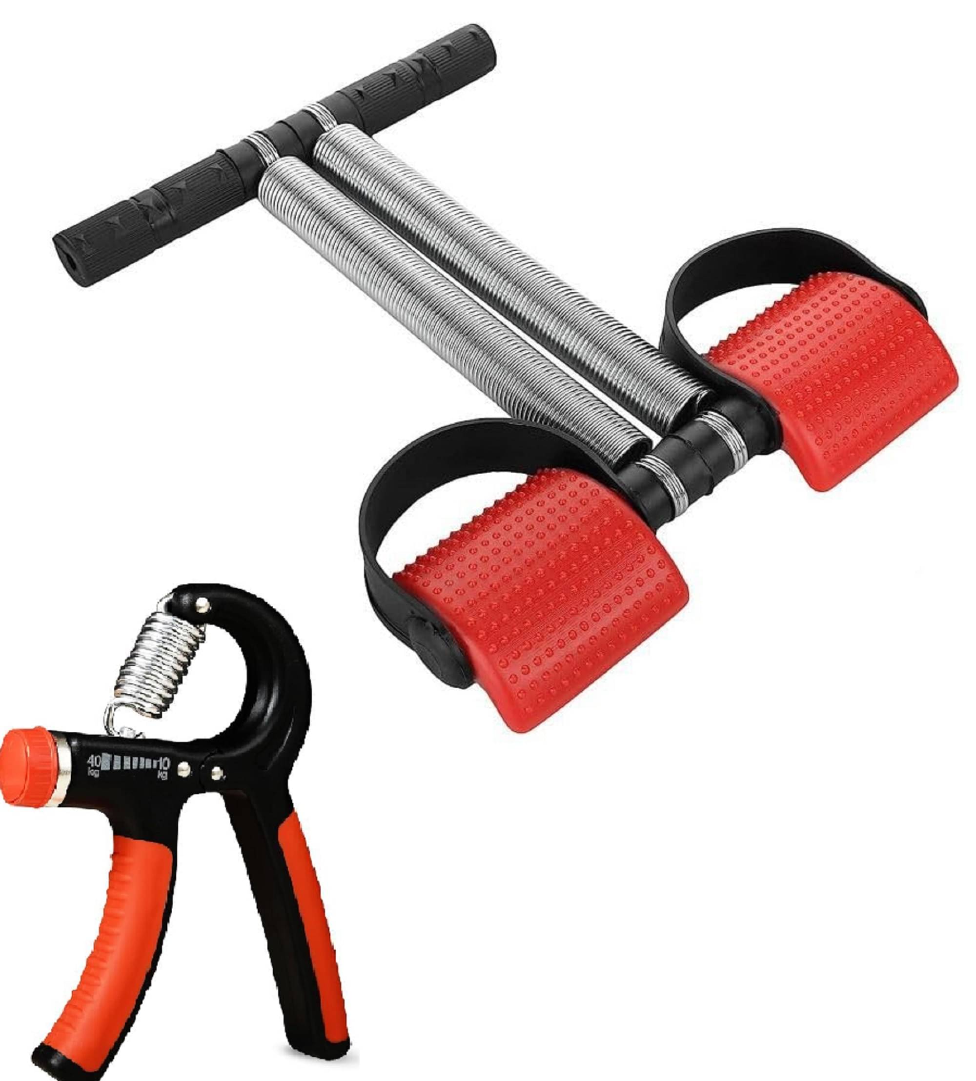     			Shopeleven Double Spring Tummy Trimmer & Adjustable Hand Grip Strengthener Ab Workout & Grip Training Home & Gym Exercise Equipment for Men & Women