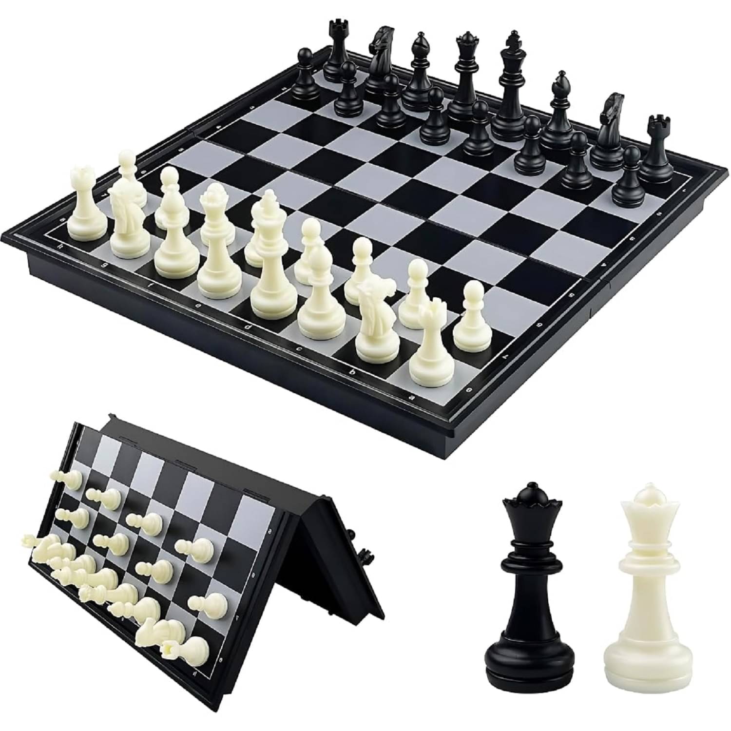 Storio Magnetic Chessboard Game Set with Folding Travel Friendly Portable Storage Case Chess Board Set with 2 Players Toys for Kids and Adults Storio Magnetic Chessboard Game Set with Folding Travel Friendly Portable Storage Case Chess Board Set with 2 Players Toys for Kids and Adults