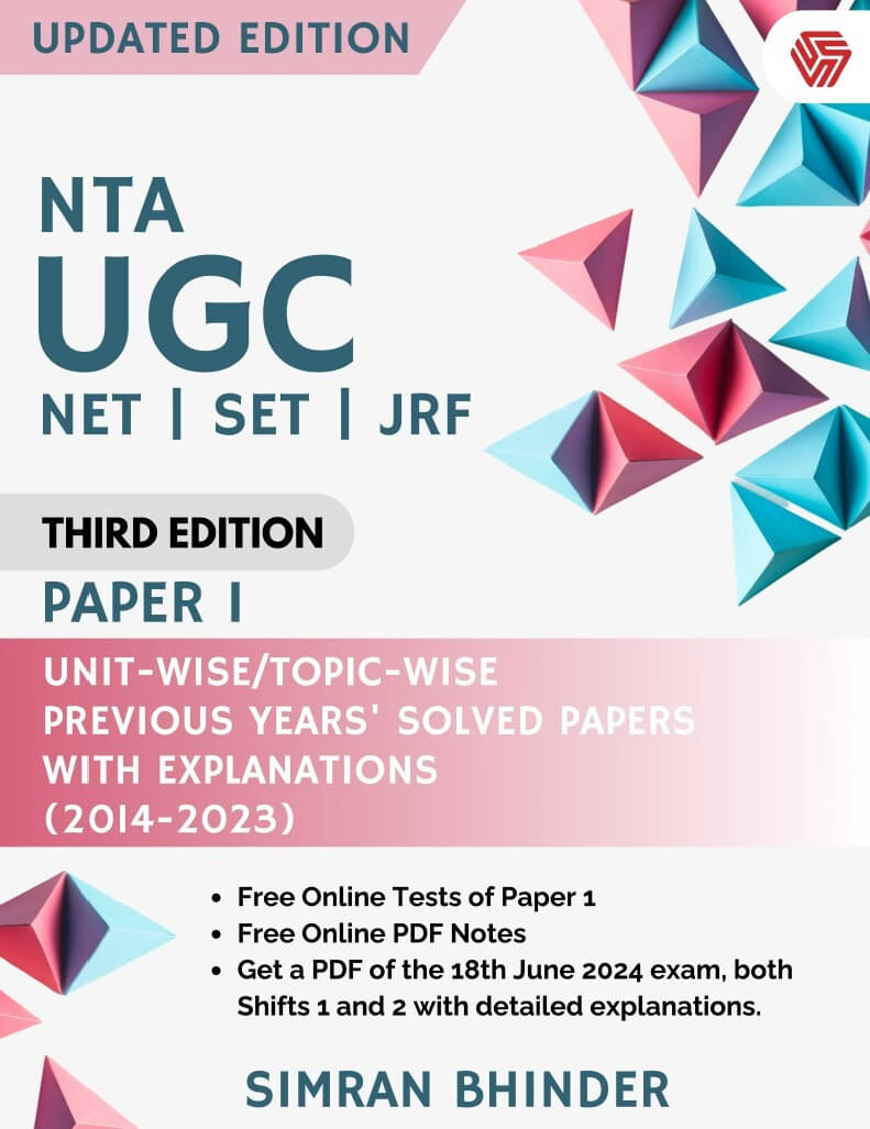 TA UGC NET | SET | JRF | Topic- Wise Previous Year's Solved Papers With Explanations |2014-2023 | Paper-1 | Simran Bhinder (Paperback, Simran Bhinder) TA UGC NET | SET | JRF | Topic- Wise Previous Year's Solved Papers With Explanations |2014-2023 | Paper-1 | Simran Bhinder (Paperback, Simran Bhinder)
