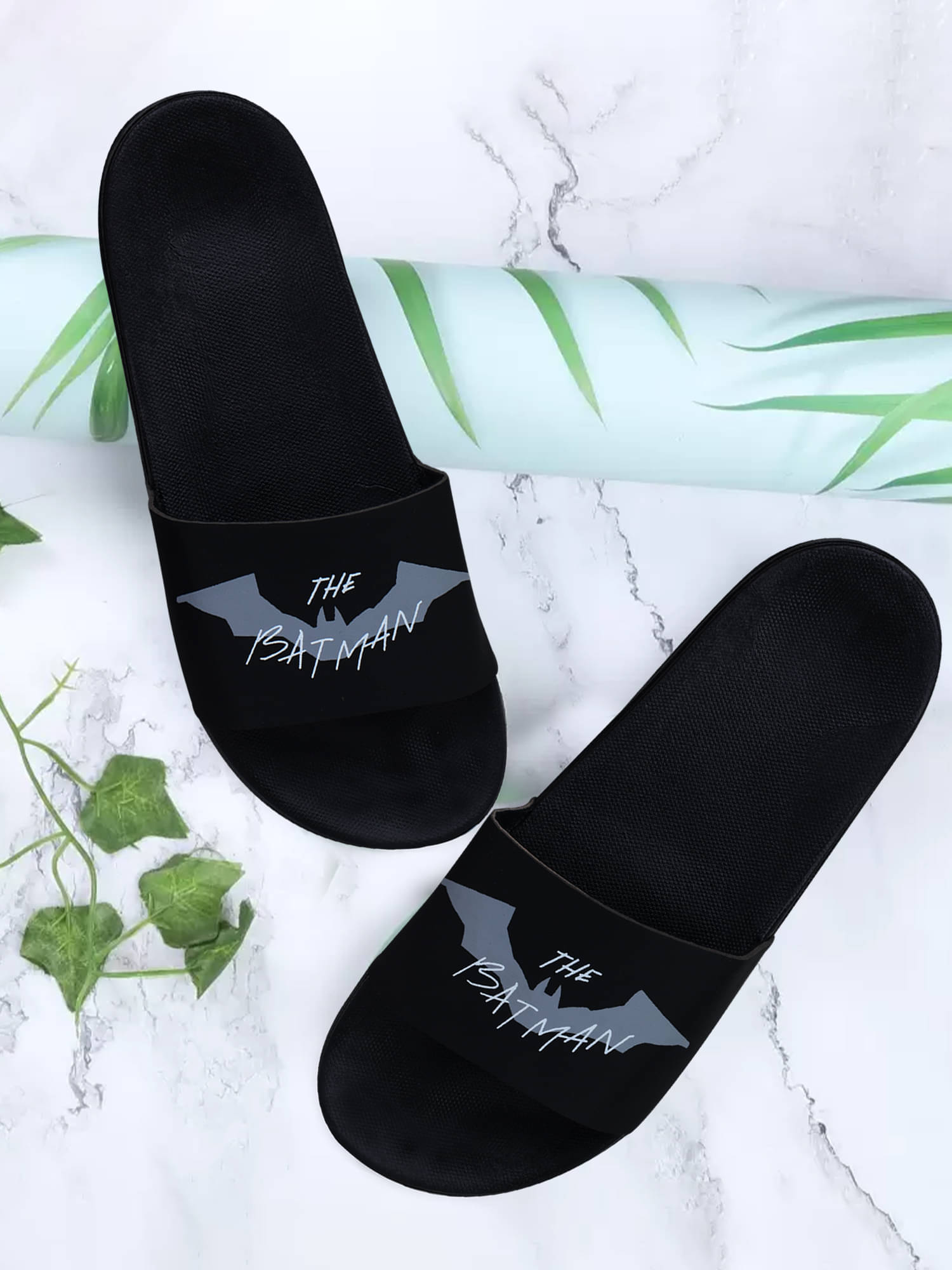     			Tzen White Men's Slide Flip Flop