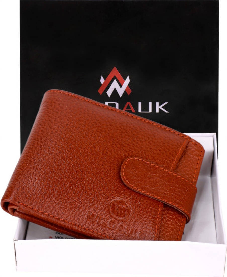     			WILDAUK 100% Leather Self Design Men's Regular Wallet With More Than 10 Slots For Card ( Brown , Pack of 1 )