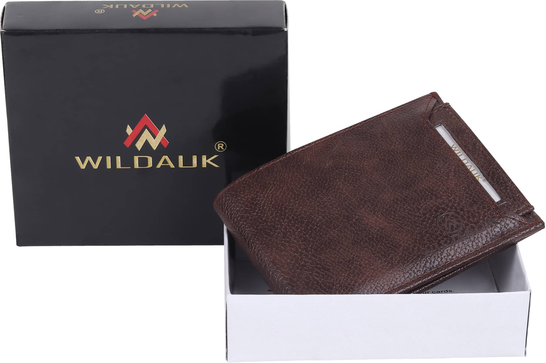     			WILDAUK PU Self Design Men's Regular Wallet With 7 Slots For Card ( Brown , Pack of 1 )