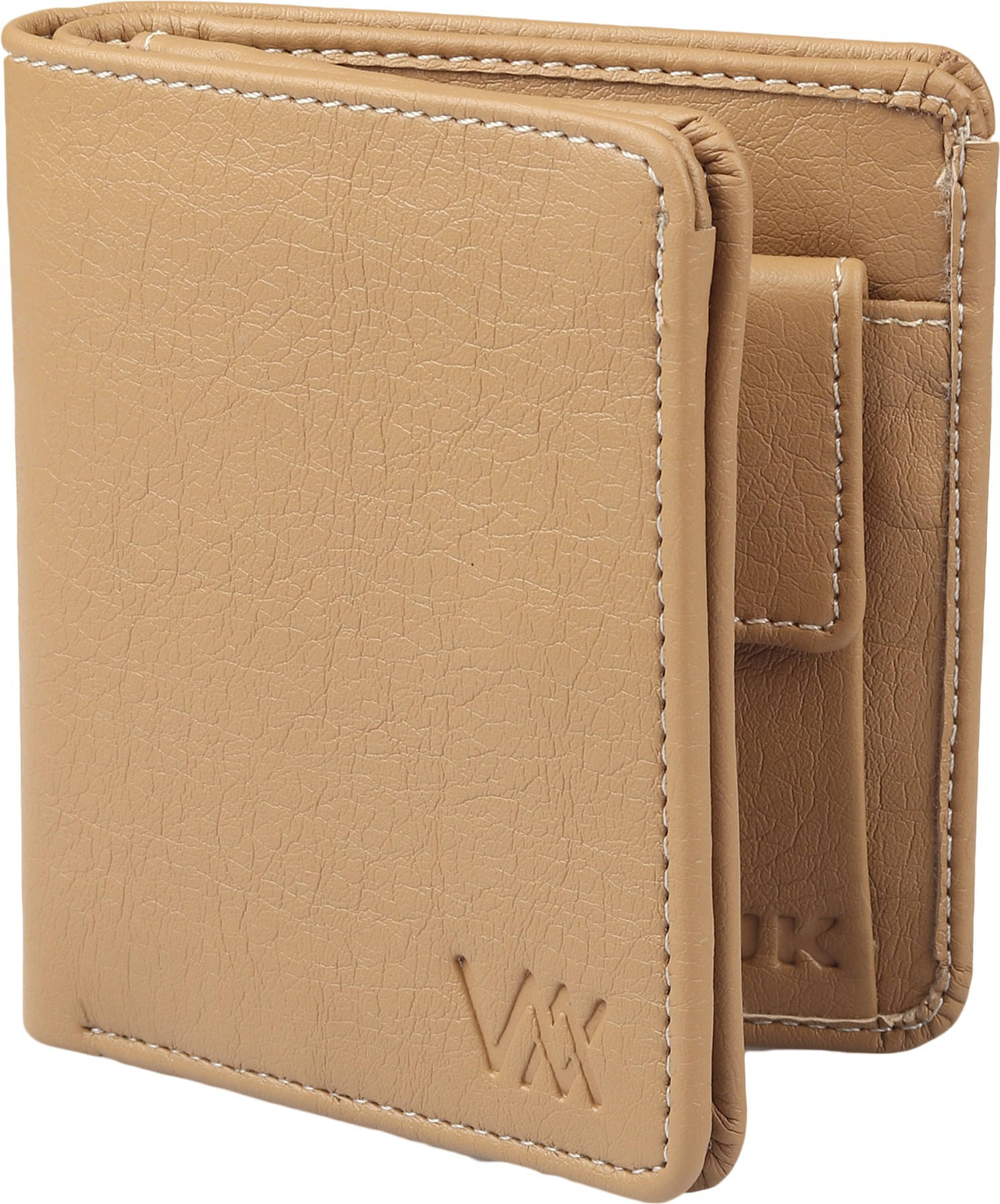     			WILDAUK PU Self Design Men's Regular Wallet With 7 Slots For Card ( Beige , Pack of 1 )