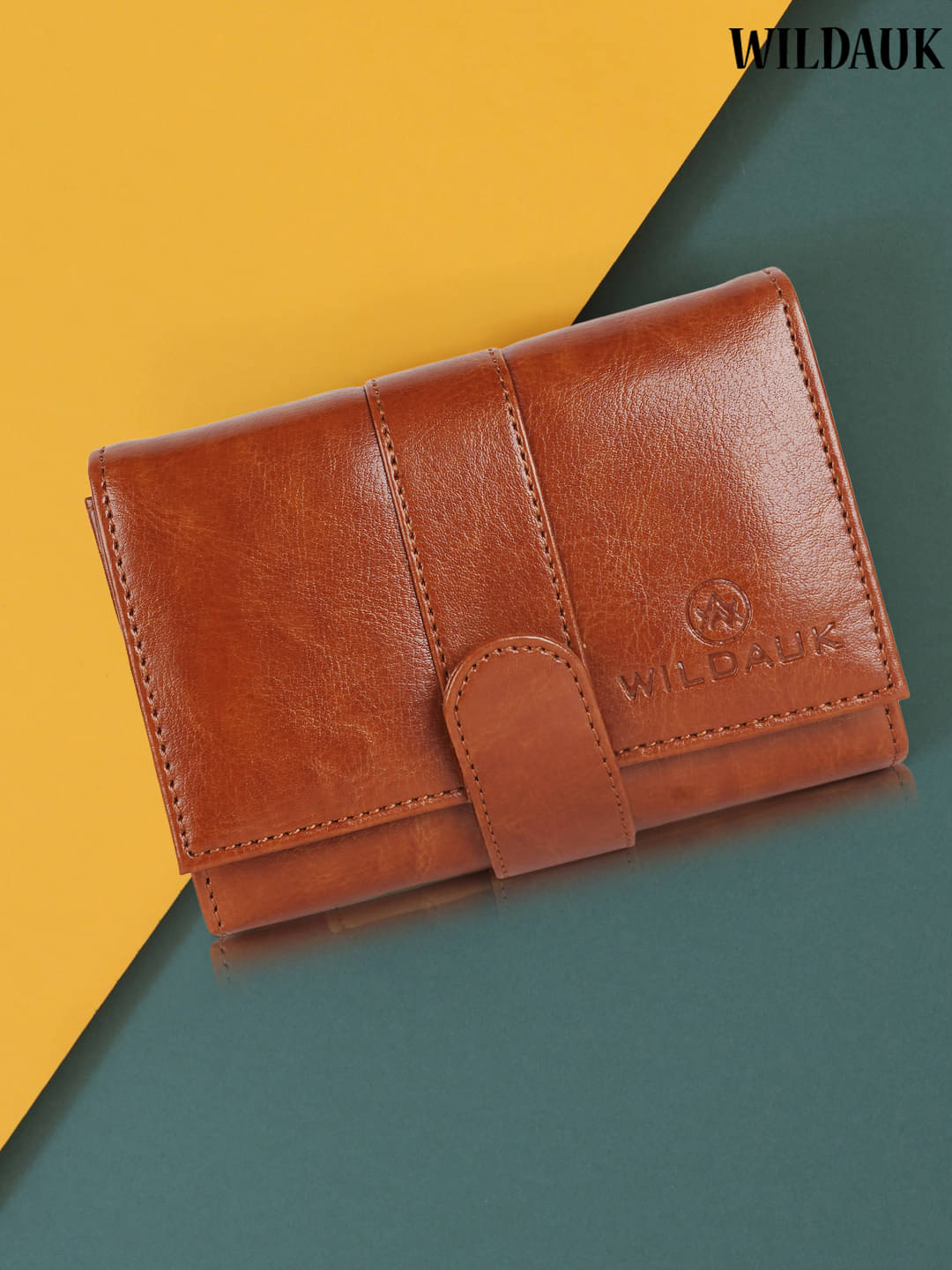     			WILDAUK PU Tan Women's Regular Wallet ( Pack of 1 )