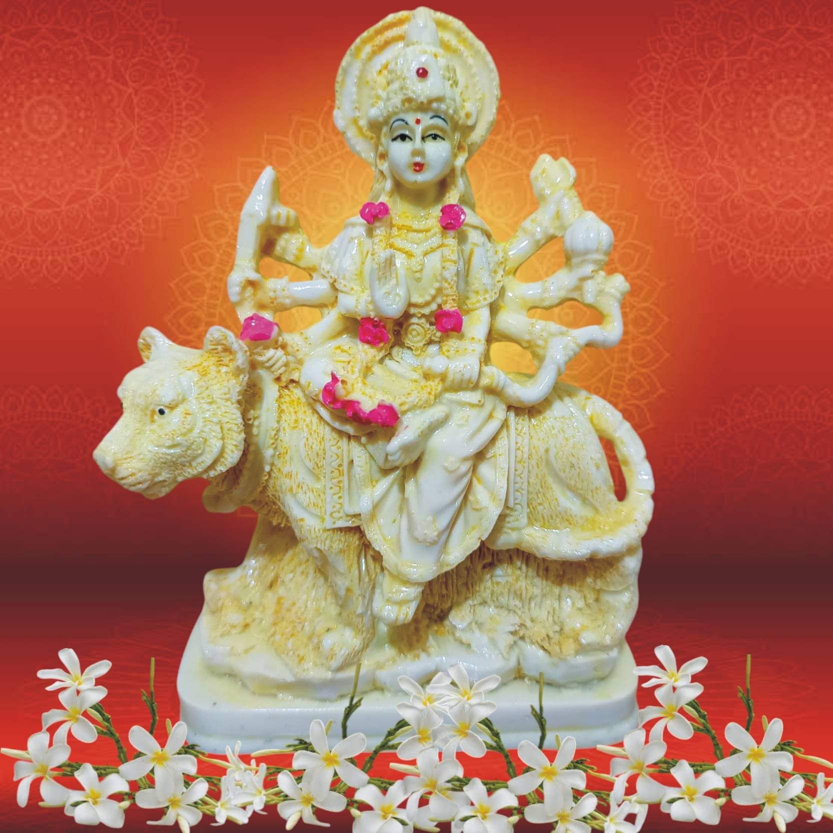     			WINSOME COLLECTION Polyresin Goddess Durga Idol ( 16 cm )