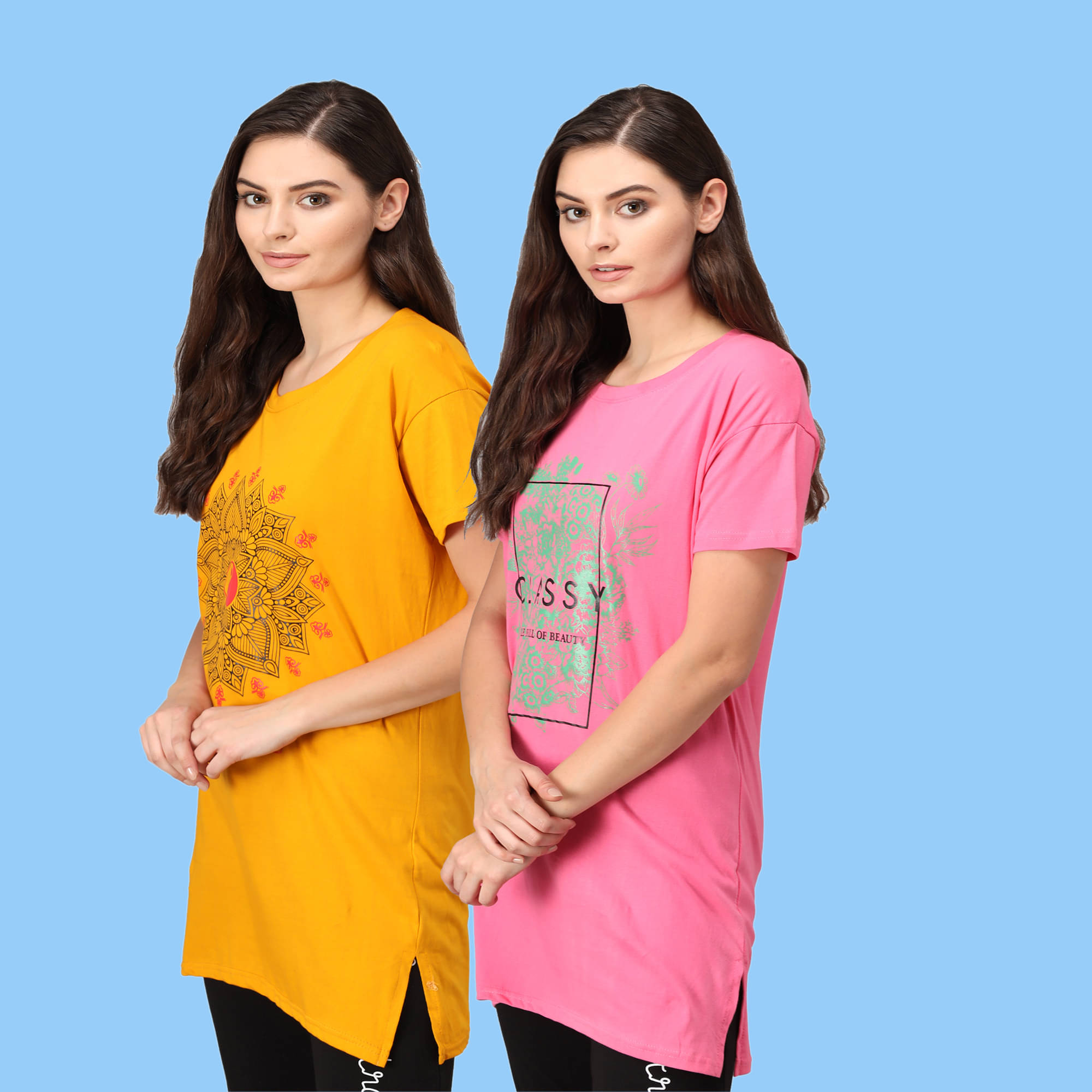     			ZEPPI Women Cotton Printed Regular Round Neck T-Shirt ( Multicolor 5 )