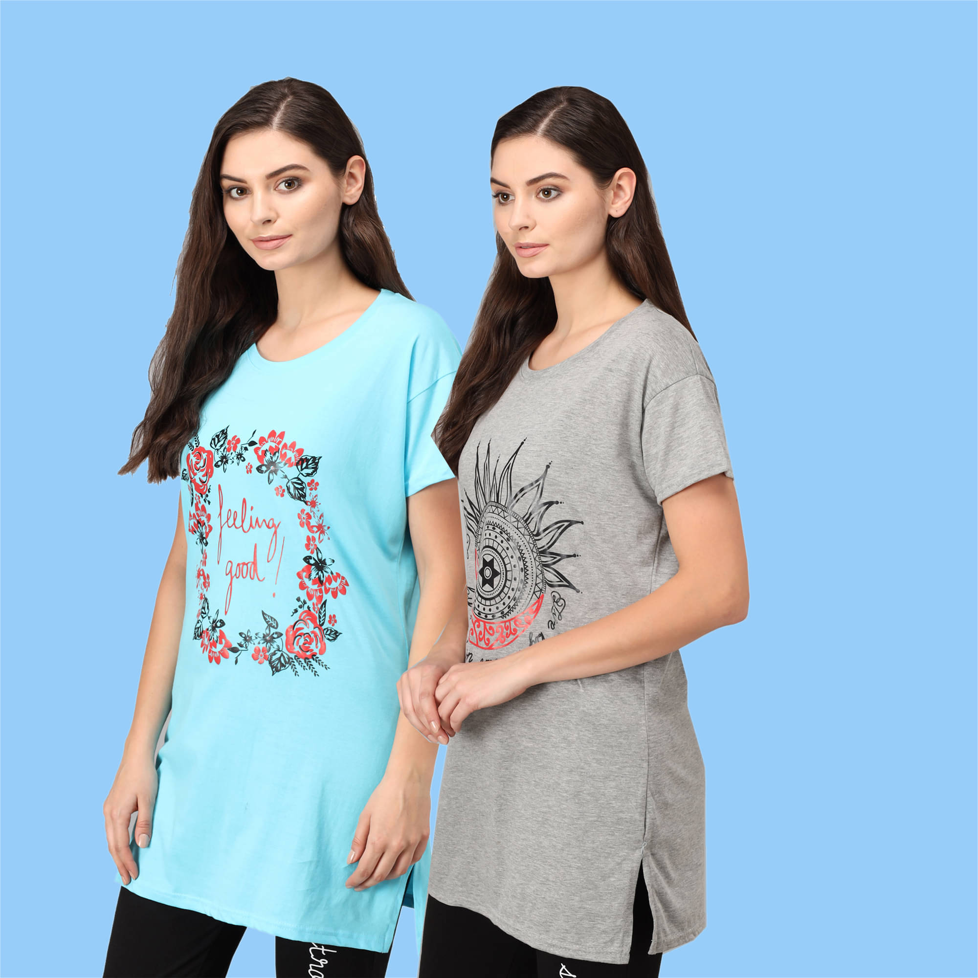 ZEPPI Women Cotton Printed Regular Round Neck T-Shirt ( Multicolor 6 ) ZEPPI Women Cotton Printed Regular Round Neck T-Shirt ( Multicolor 6 )