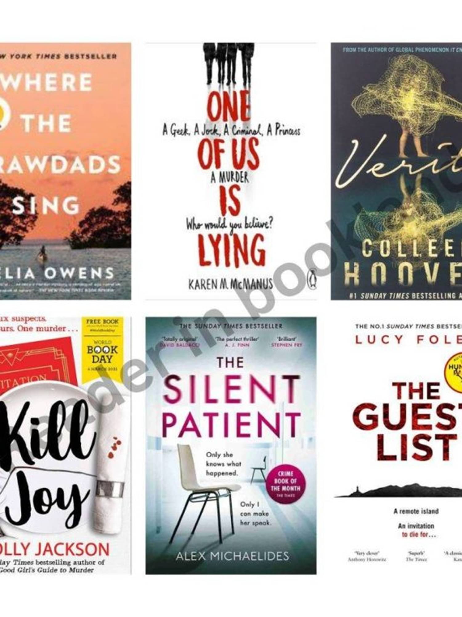     			mystery novels set (6 Books) By Multi