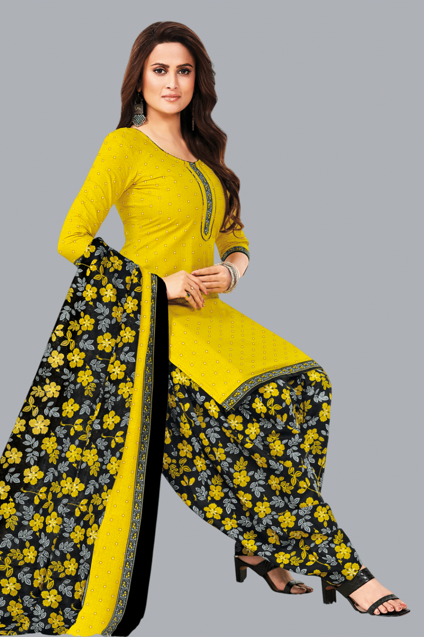 shree jeenmata collection Women Cotton Printed Straight Kurti With Patiala Salwar ( Yellow ) shree jeenmata collection Women Cotton Printed Straight Kurti With Patiala Salwar ( Yellow )