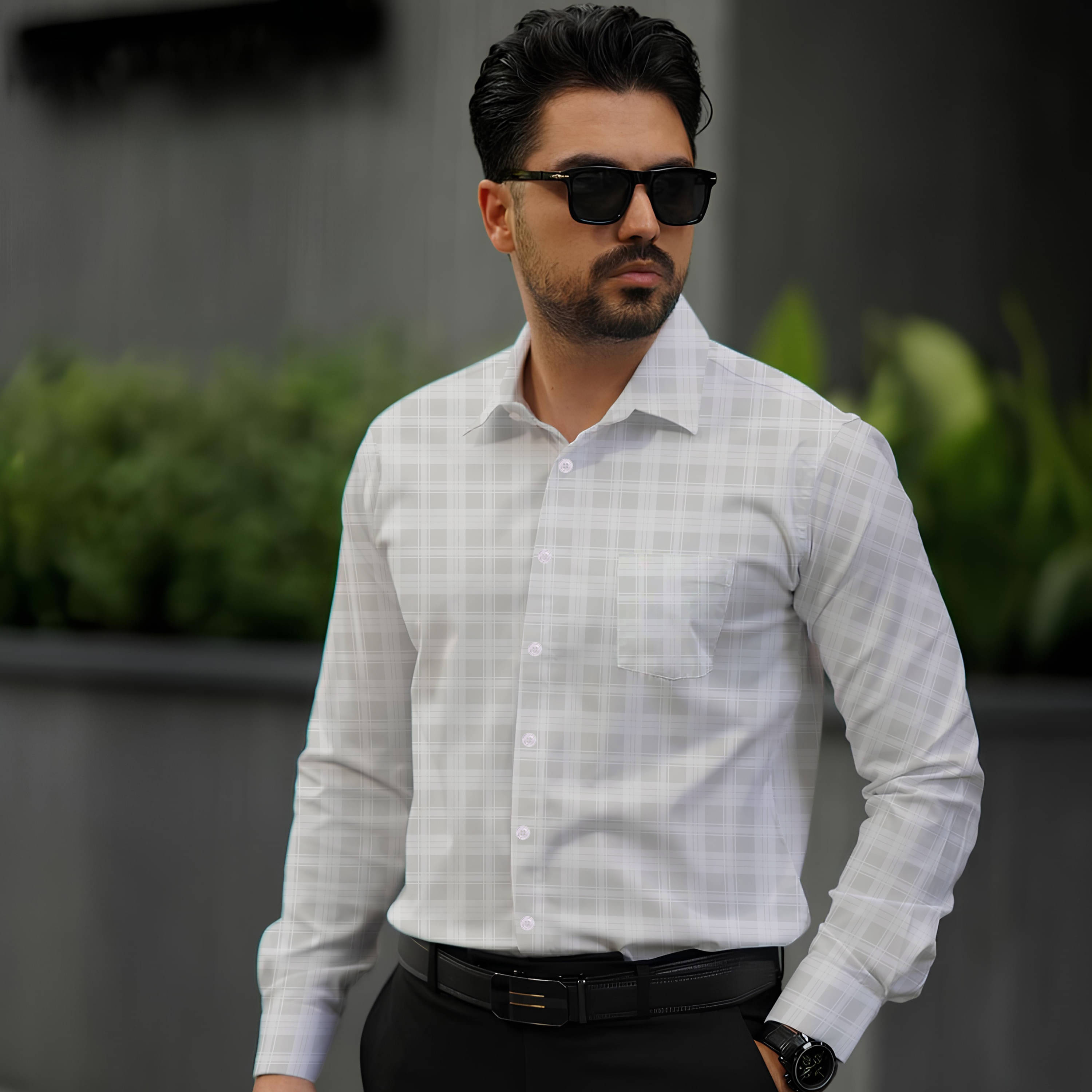     			Binayak Stores Cotton Blend Regular Fit Full Sleeves Men's Formal Shirt - Grey ( Pack of 1 )