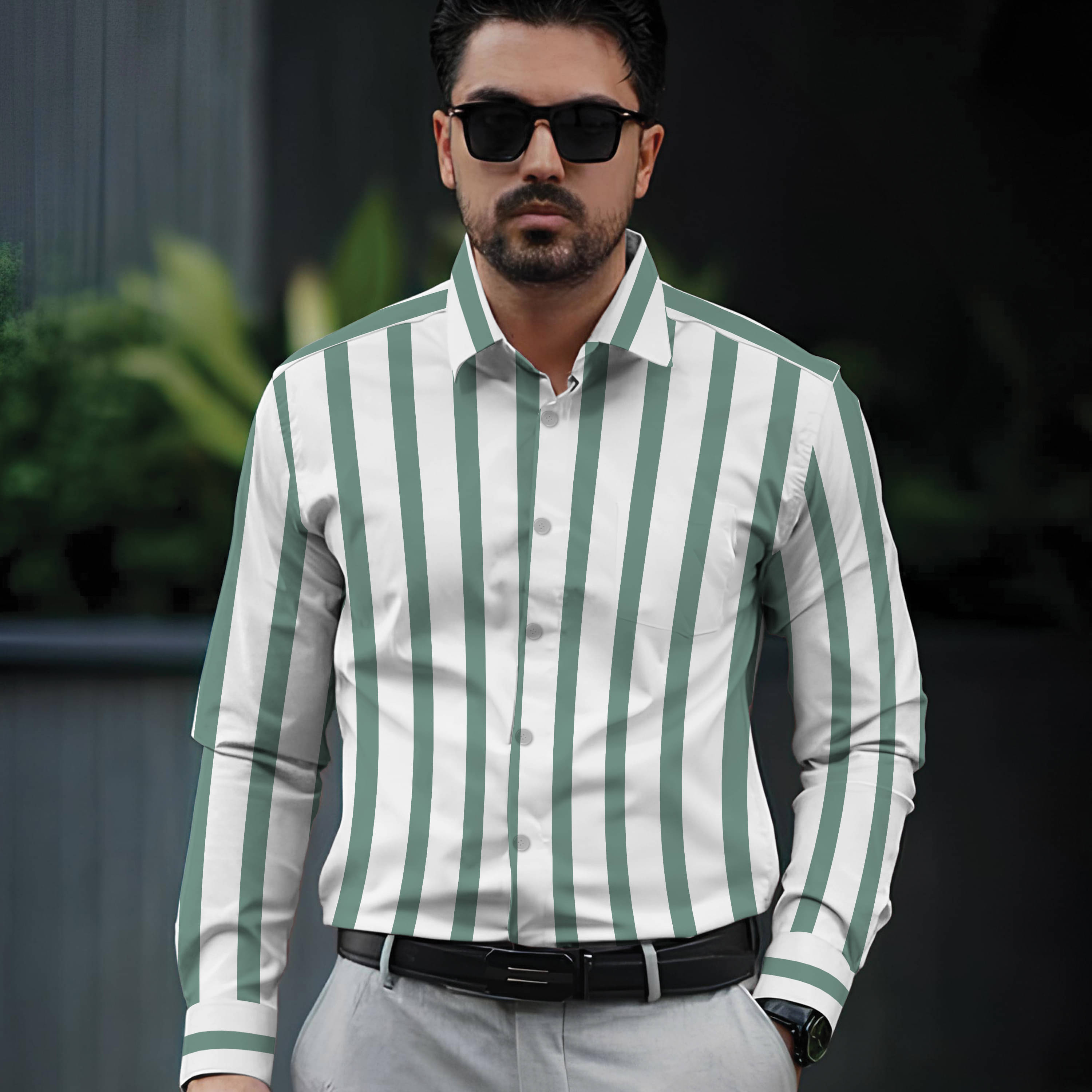 Binayak Stores Cotton Regular Fit Full Sleeves Men's Formal Shirt - Green ( Pack of 1 ) Binayak Stores Cotton Regular Fit Full Sleeves Men's Formal Shirt - Green ( Pack of 1 )