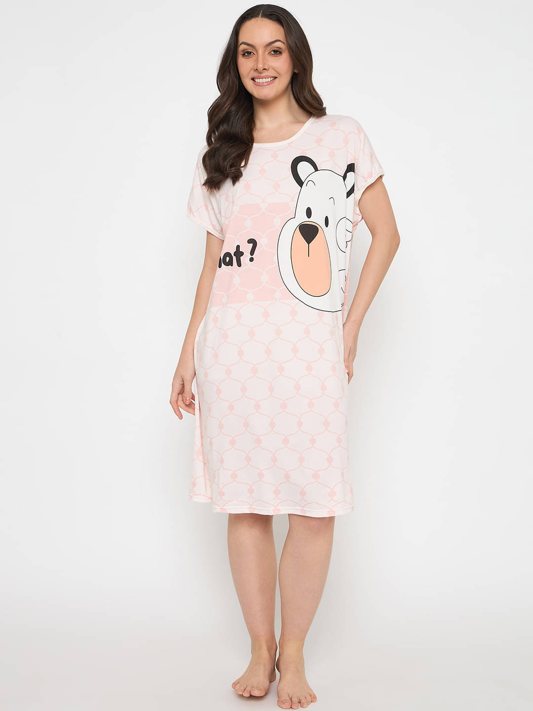     			Camey Peach Viscose Women's Nightwear Nighty & Night Gowns ( Pack of 1 )